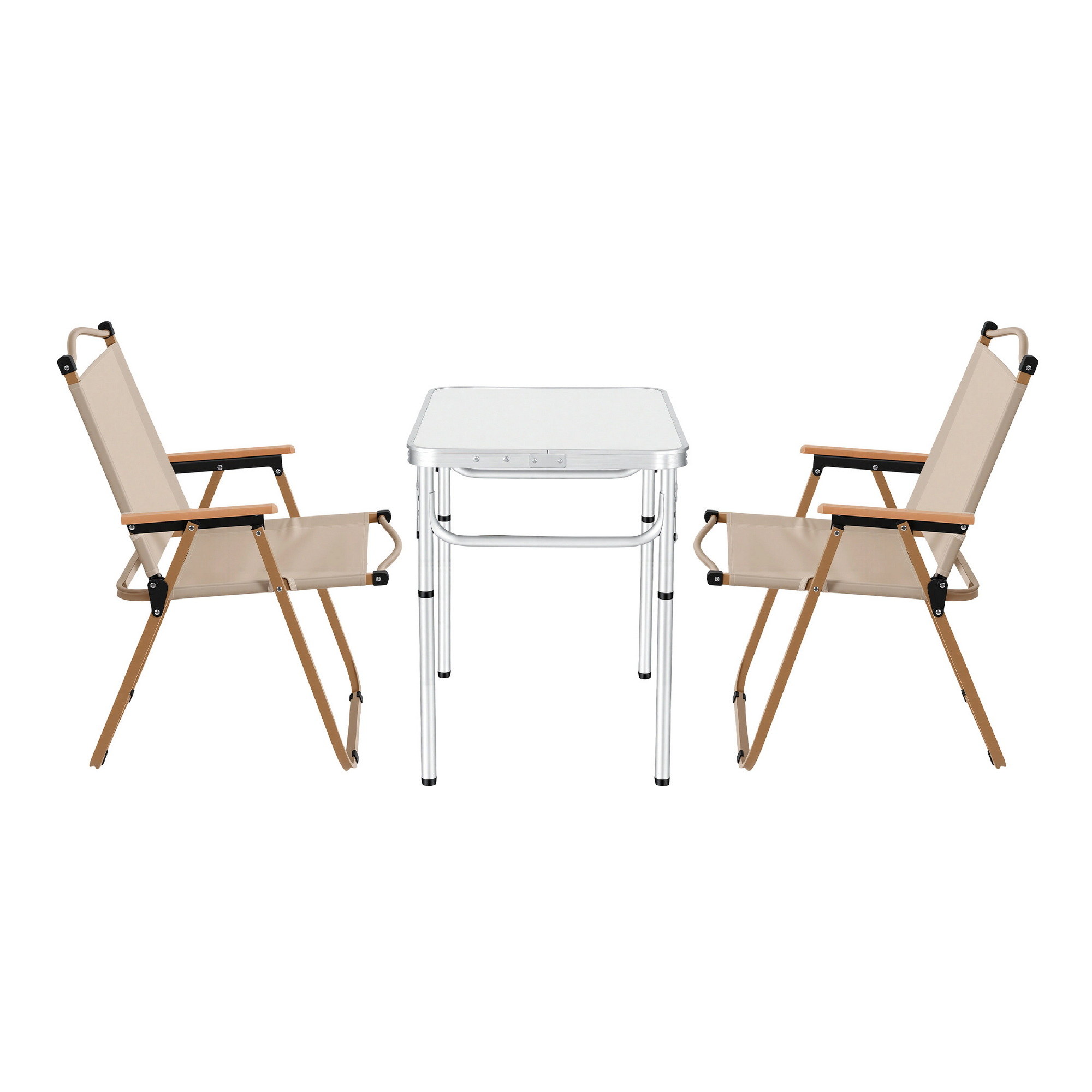 Weisshorn 3pc Camping Table Chair Set Outdoor Folding Aluminium Portable Picnic