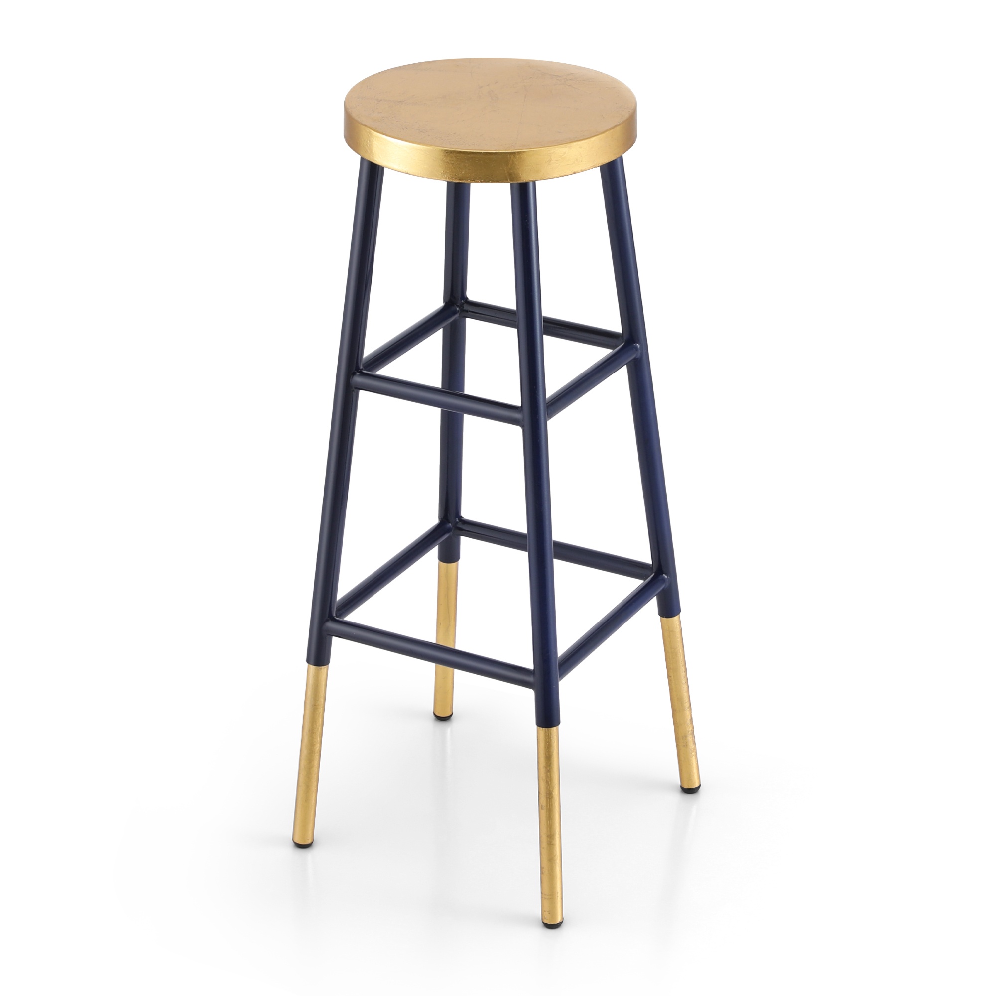 Artiss Bar Stools Metal Gold Navy Artiss Bar Stools Metal Gold Navy