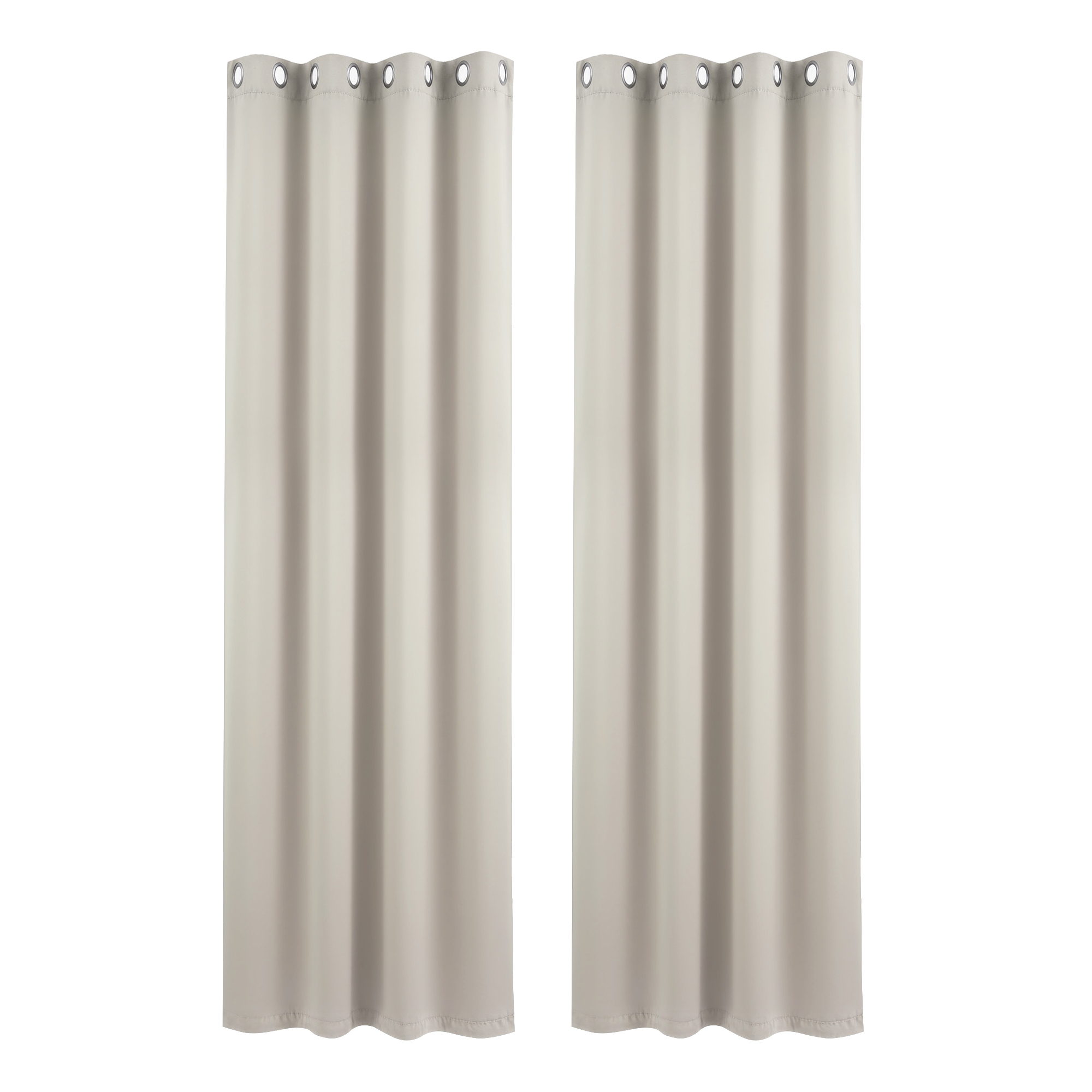 Artiss Blockout Curtains 2X 132x213cm Thermal Insulated Eyelet Drapes Beige