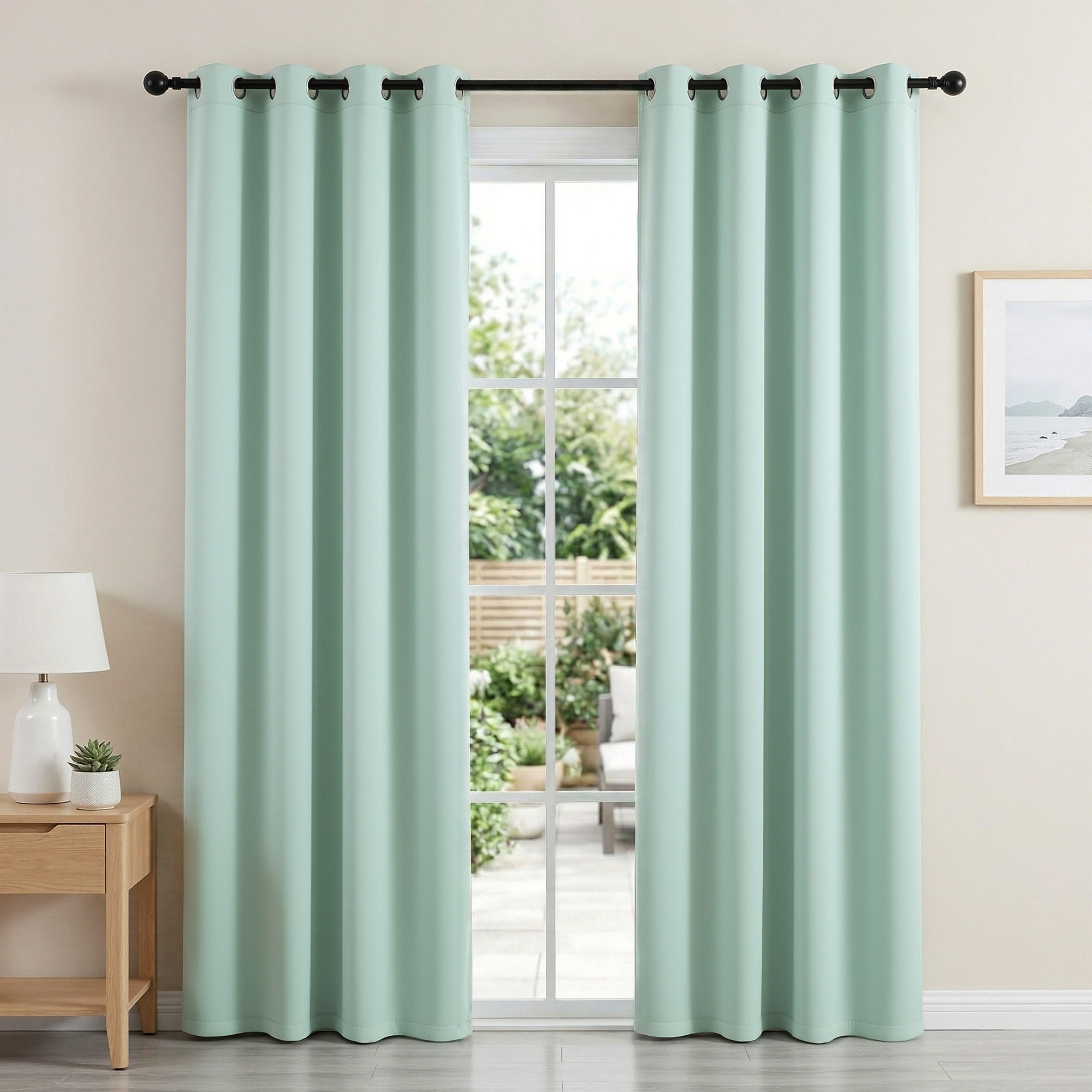 Artiss Blockout Curtains 2X 132x213cm Thermal Insulated Eyelet Drapes Green Artiss Blockout Curtains 2X 132x213cm Thermal Insulated Eyelet Drapes Green