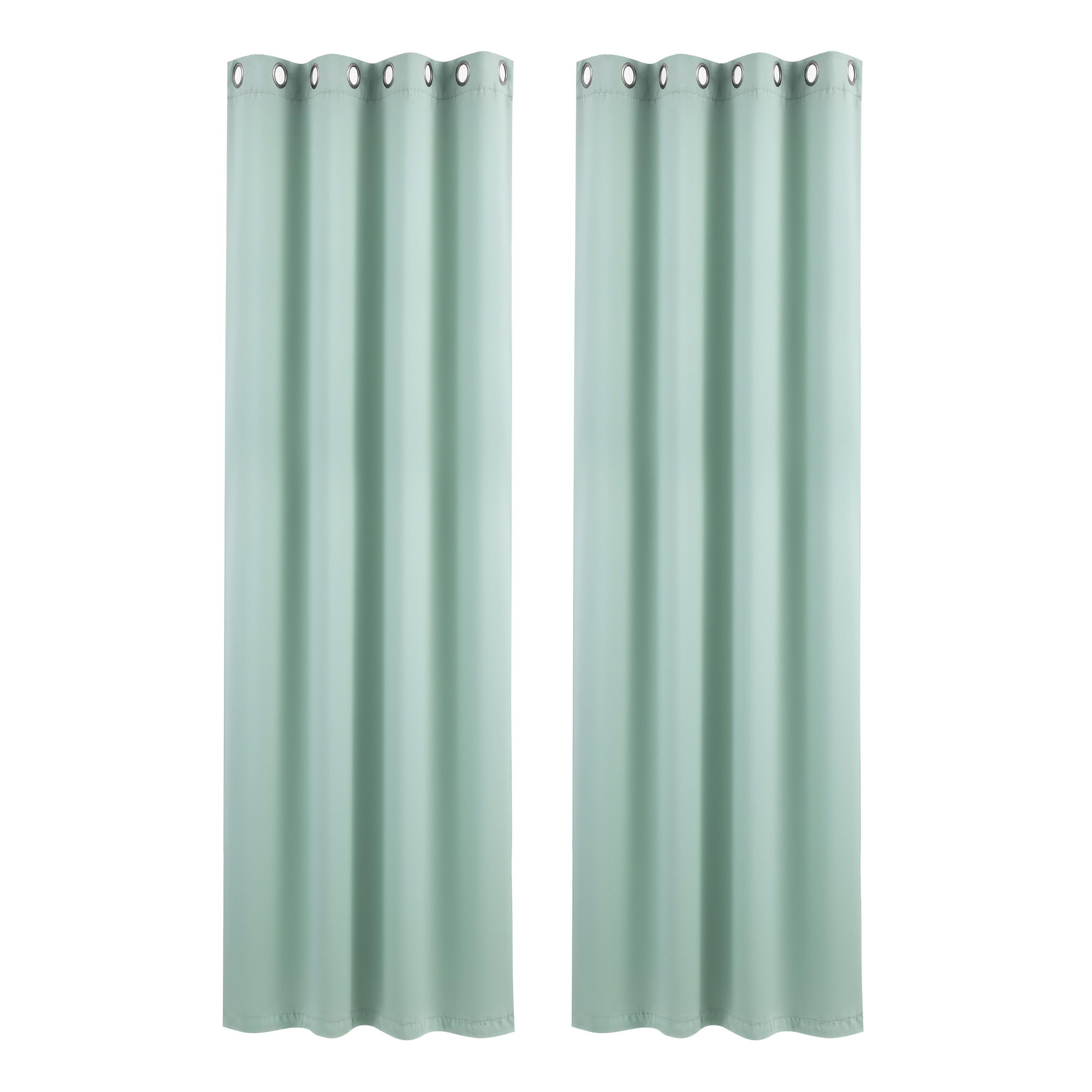 Artiss Blockout Curtains 2X 132x213cm Thermal Insulated Eyelet Drapes Green