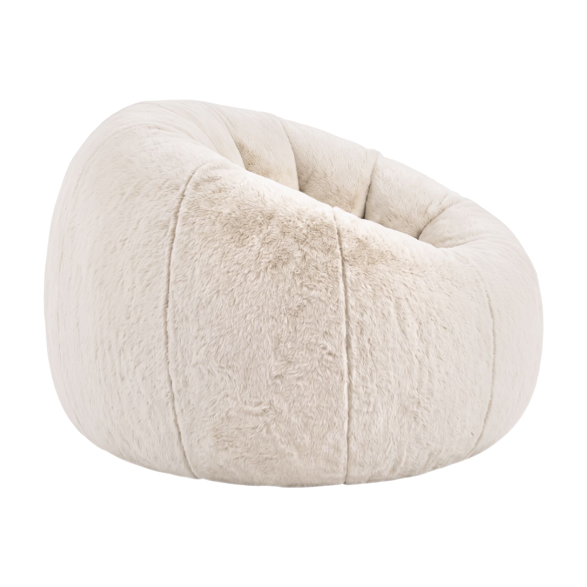 Artiss Bean Bag Chair Cover (No Filler) Soft Faux Fur Beanbag Cover Large Round Stuffed Animal Storage Bean Bag Cover Washable Lazy Sofa Cover for Adults Kids Teens