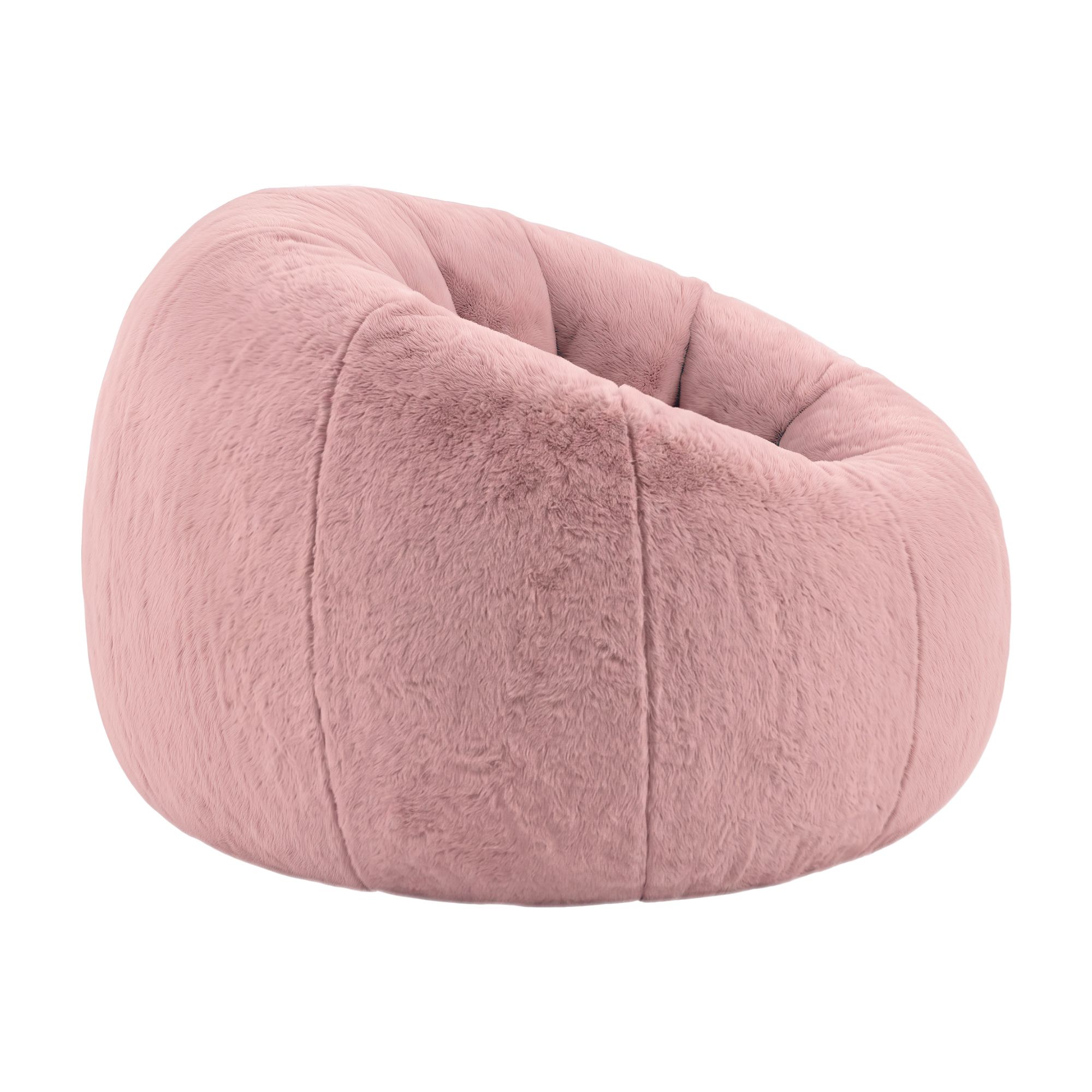 Artiss Bean Bag Chair Cover (No Filler) Soft Faux Fur Beanbag Cover Large Round Stuffed Animal Storage Bean Bag Cover Washable Lazy Sofa Cover for Adults Kids Teens