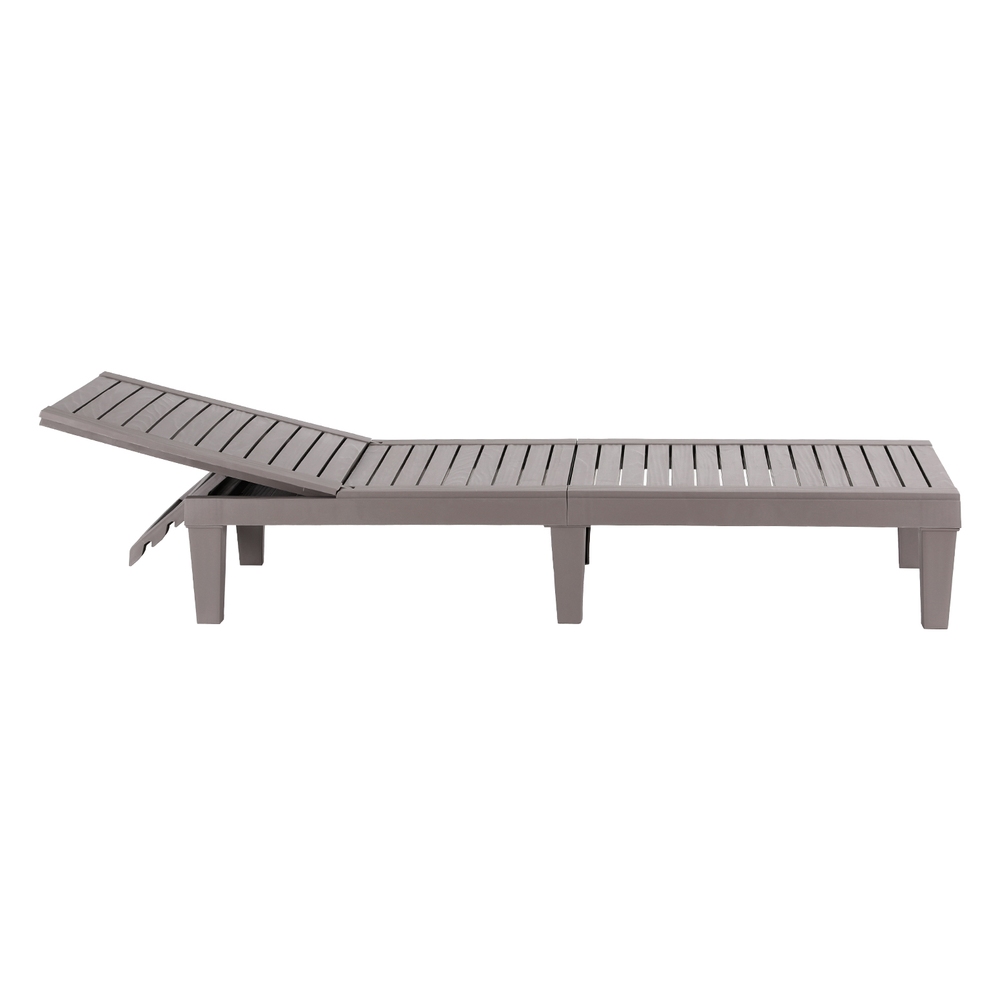 Gardeon Sun Lounge Adjustable Recliner Patio Outdoor Furniture Lightweight Grey