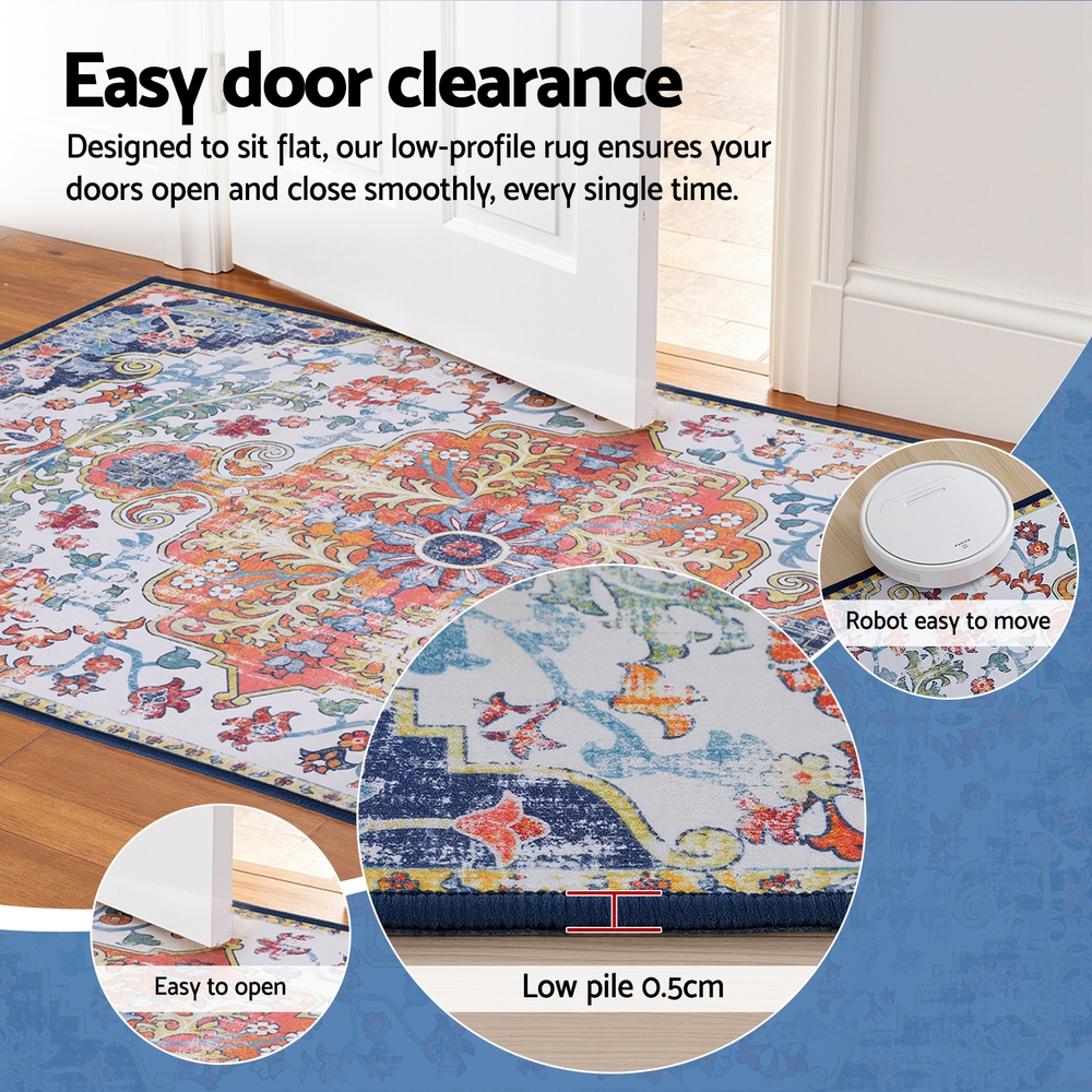 Artiss Floor Rug 50X80 Doormat Carpet Short Pile Non-Slip Entryway Mat Bohemian