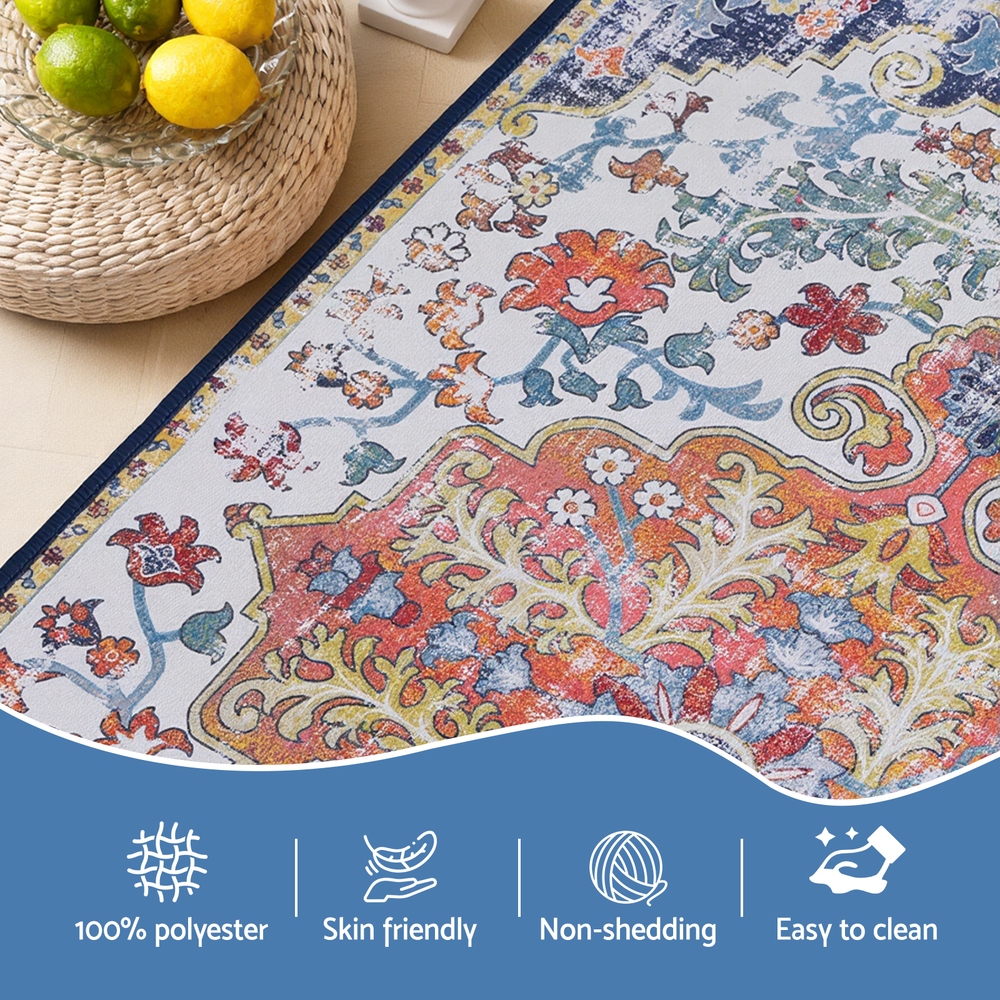 Artiss Floor Rug 50X80 Doormat Carpet Short Pile Non-Slip Entryway Mat Bohemian