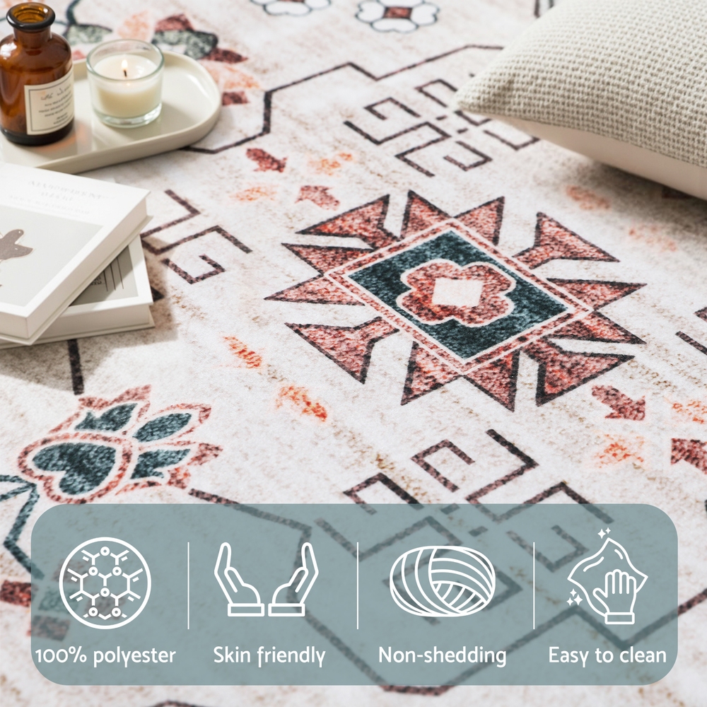 Artiss Washable Floor Rug 160X230cm Large Area Rug Modern Living Room Carpet