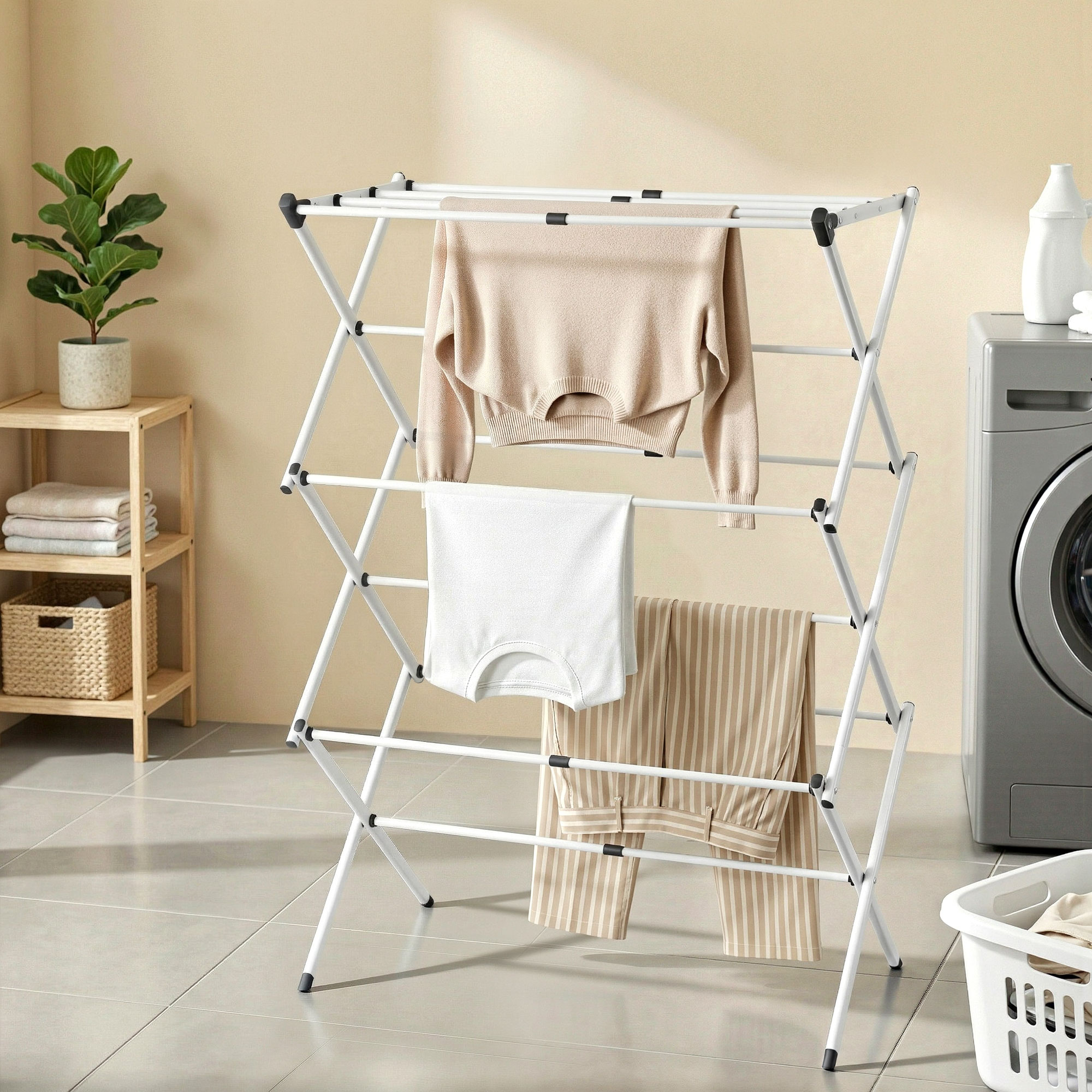 Artiss Clothes Rack Foldable Airer Drying Rack Portable No Assembly Required Artiss Clothes Rack Foldable Airer Drying Rack Portable No Assembly Required