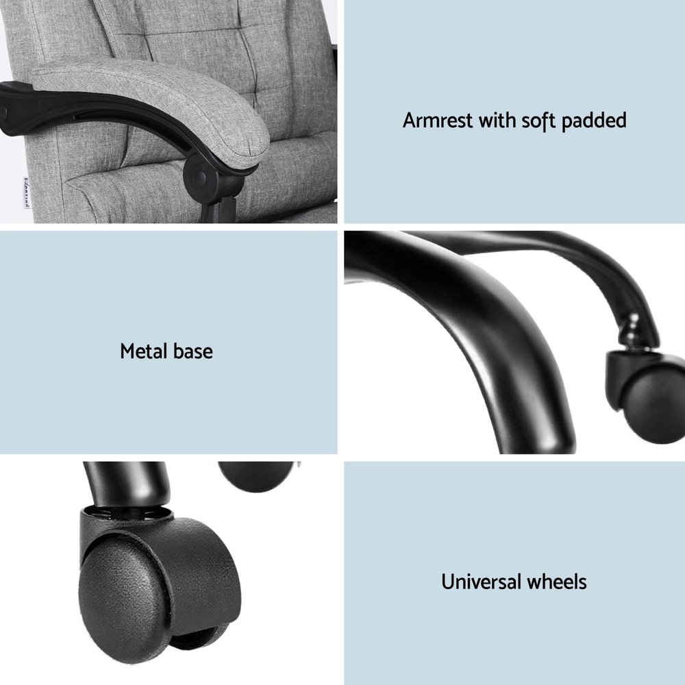Artiss Executive Office Chair 4-Point Massage Adjustable Ergonomic Recline Back