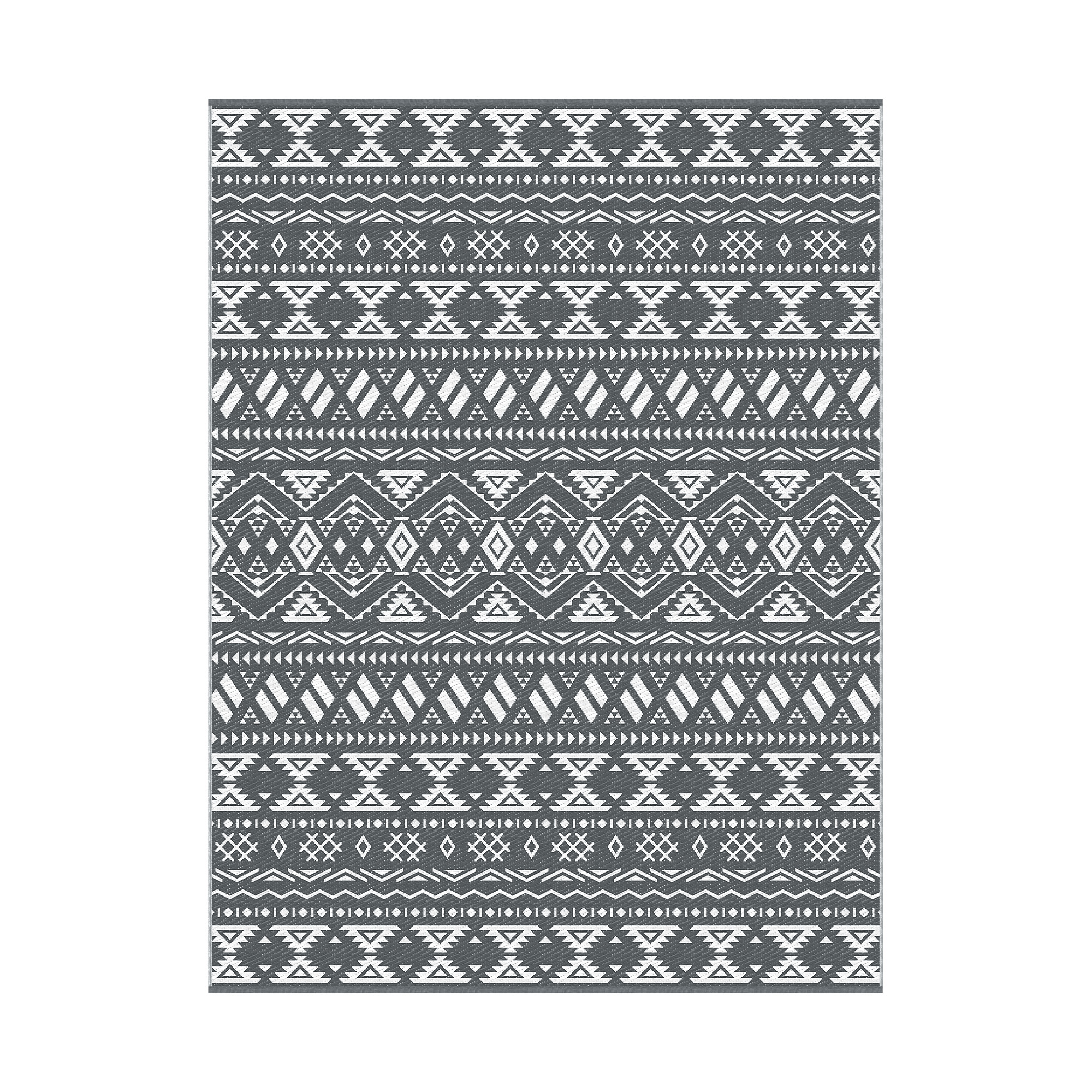 Gardeon Outdoor Rugs 274x366cm Large Carpet Reversible Area Mat PP Dual-Sided Patio Rug Bohemian