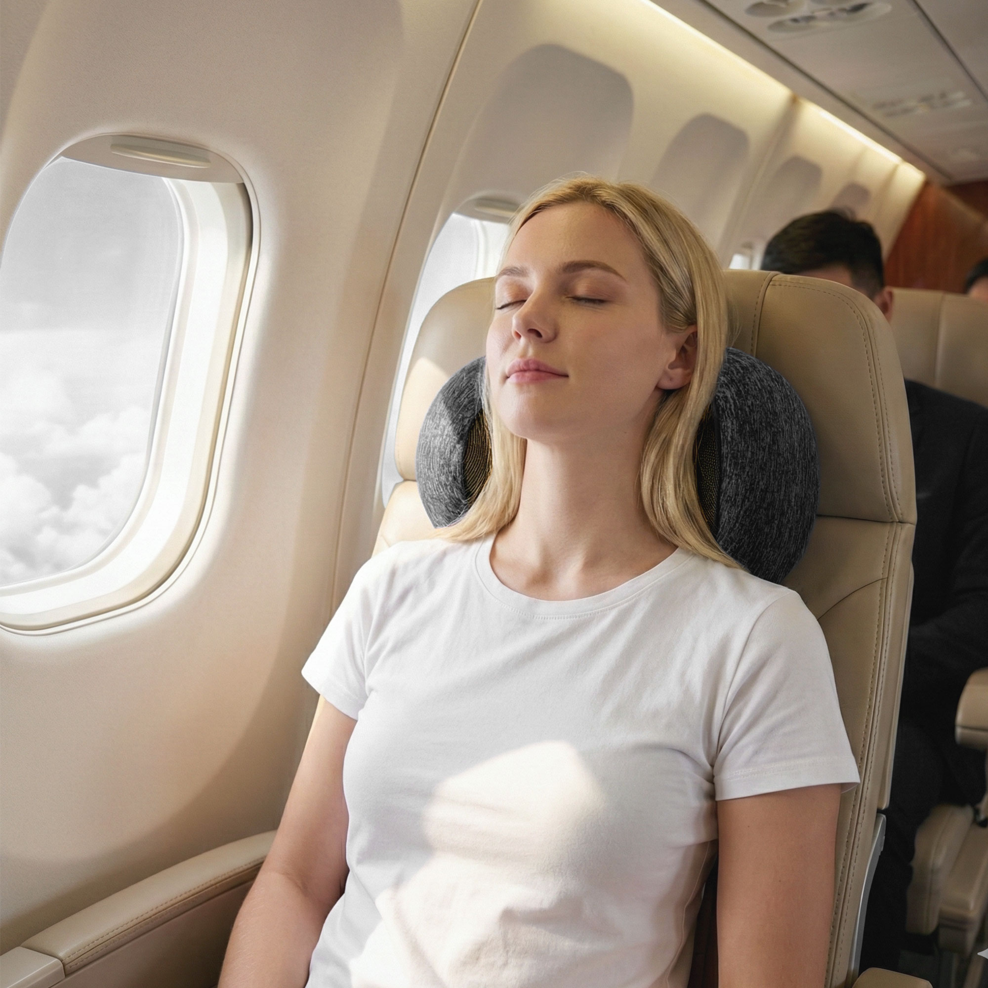Wanderlite Travel Pillows for Airplanes Ergonomic Memory Foam Neck Pillow