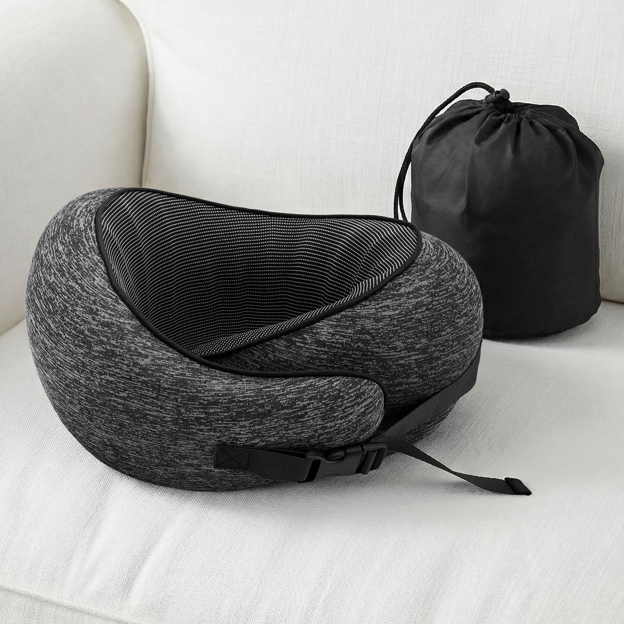 Wanderlite Travel Pillows for Airplanes Ergonomic Memory Foam Neck Pillow