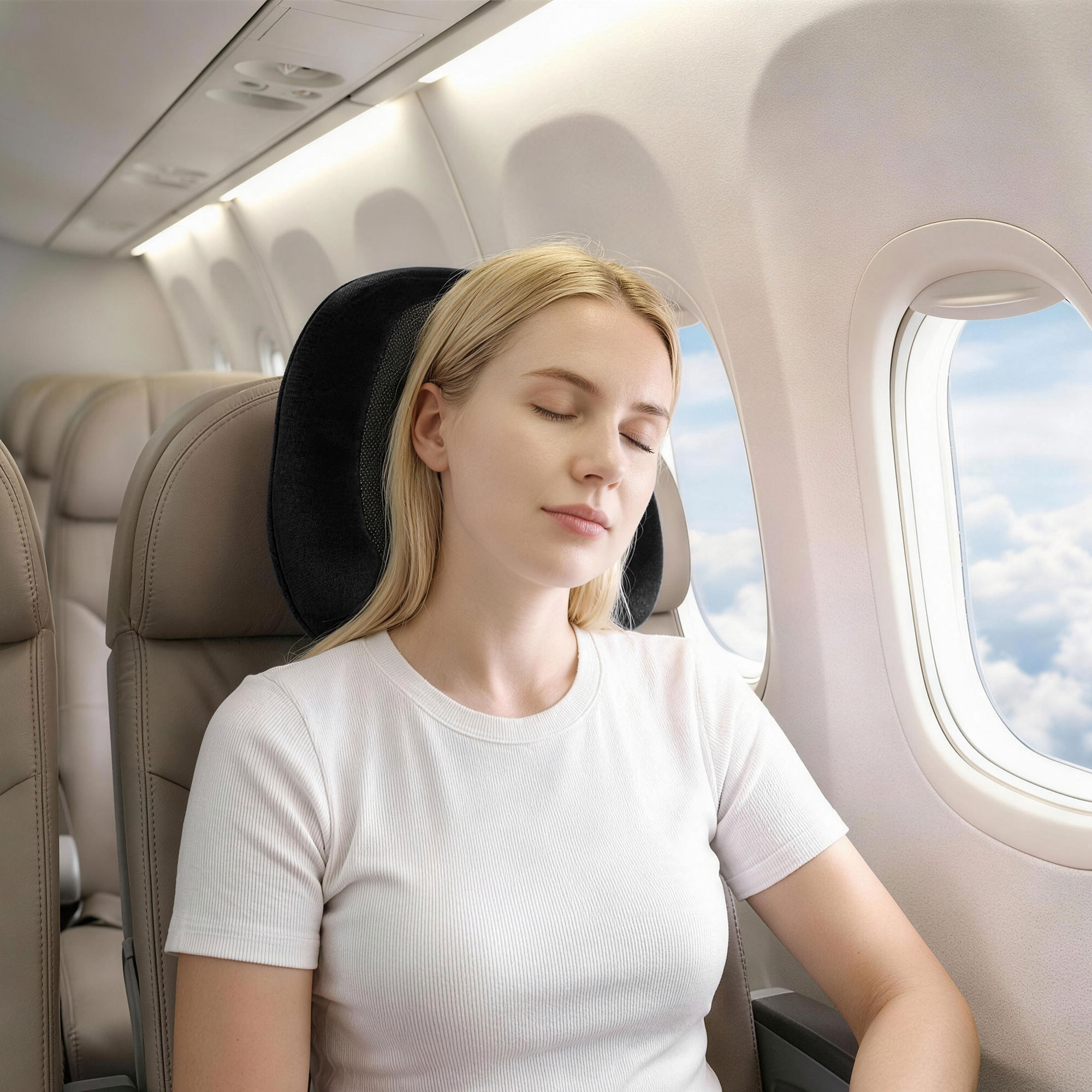 Wanderlite Travel Pillow for Airplanes Memory Foam Neck Pillows for Traveling