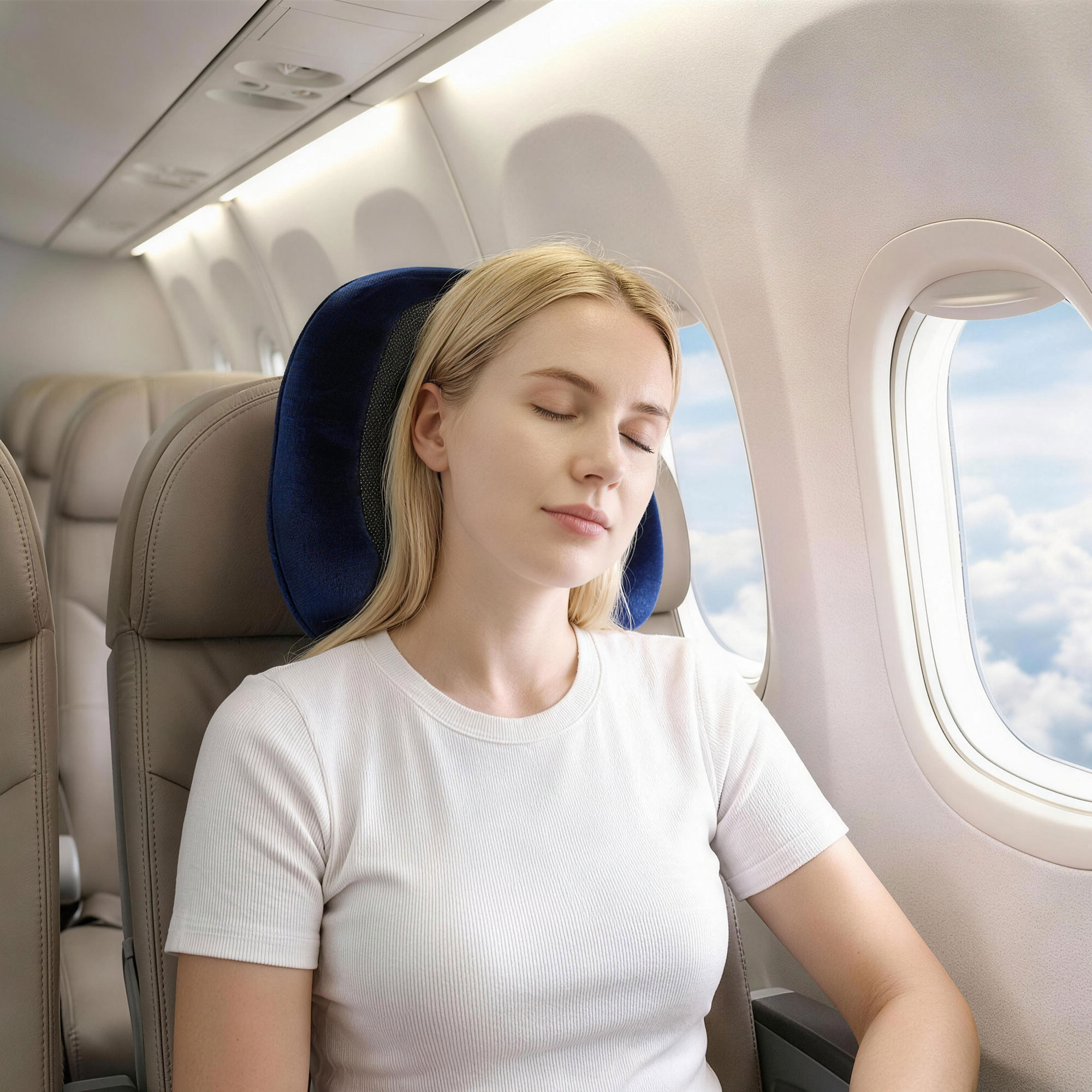 Wanderlite Travel Pillow for Airplanes Memory Foam Neck Pillows for Traveling