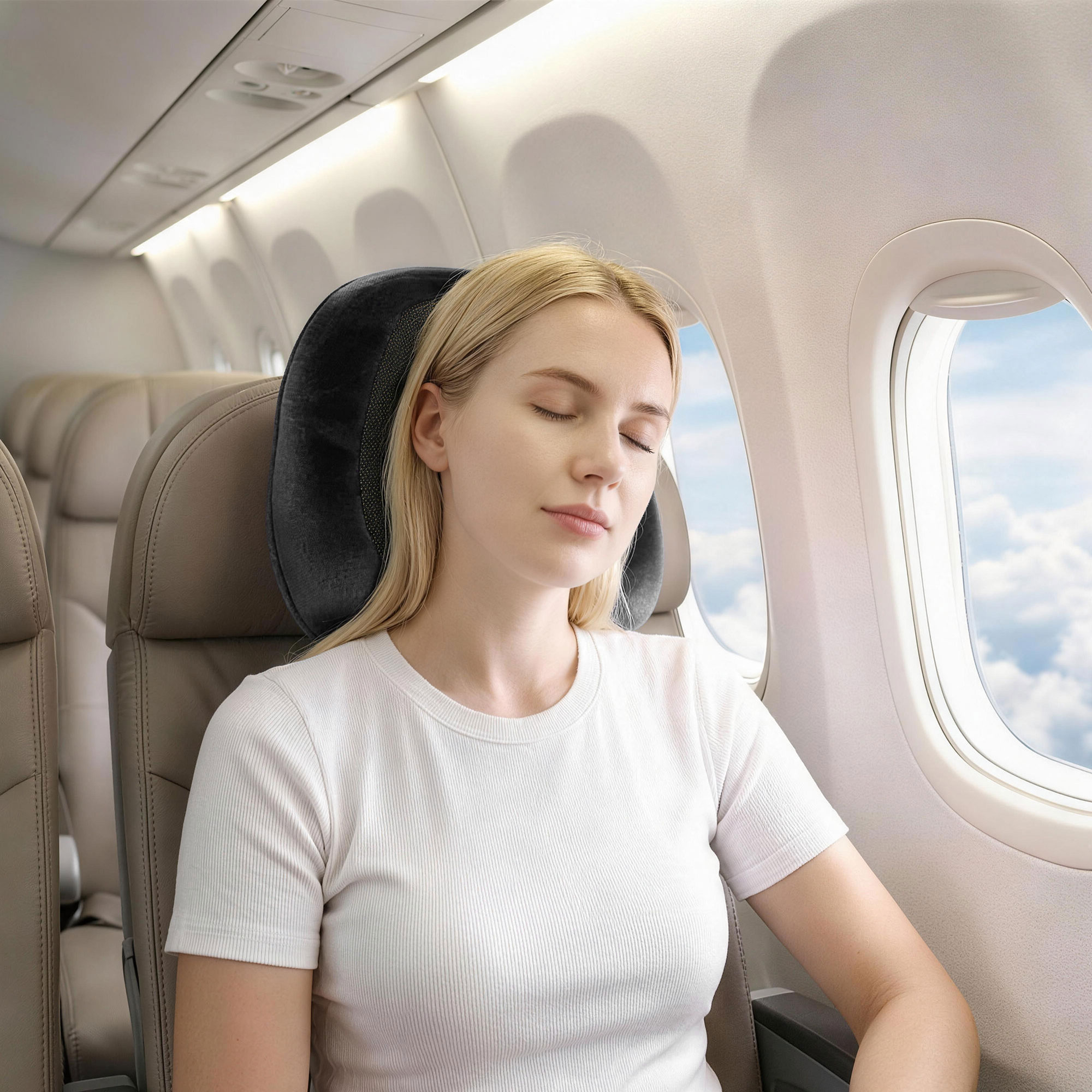 Wanderlite Travel Pillow for Airplanes Memory Foam Neck Pillows for Traveling