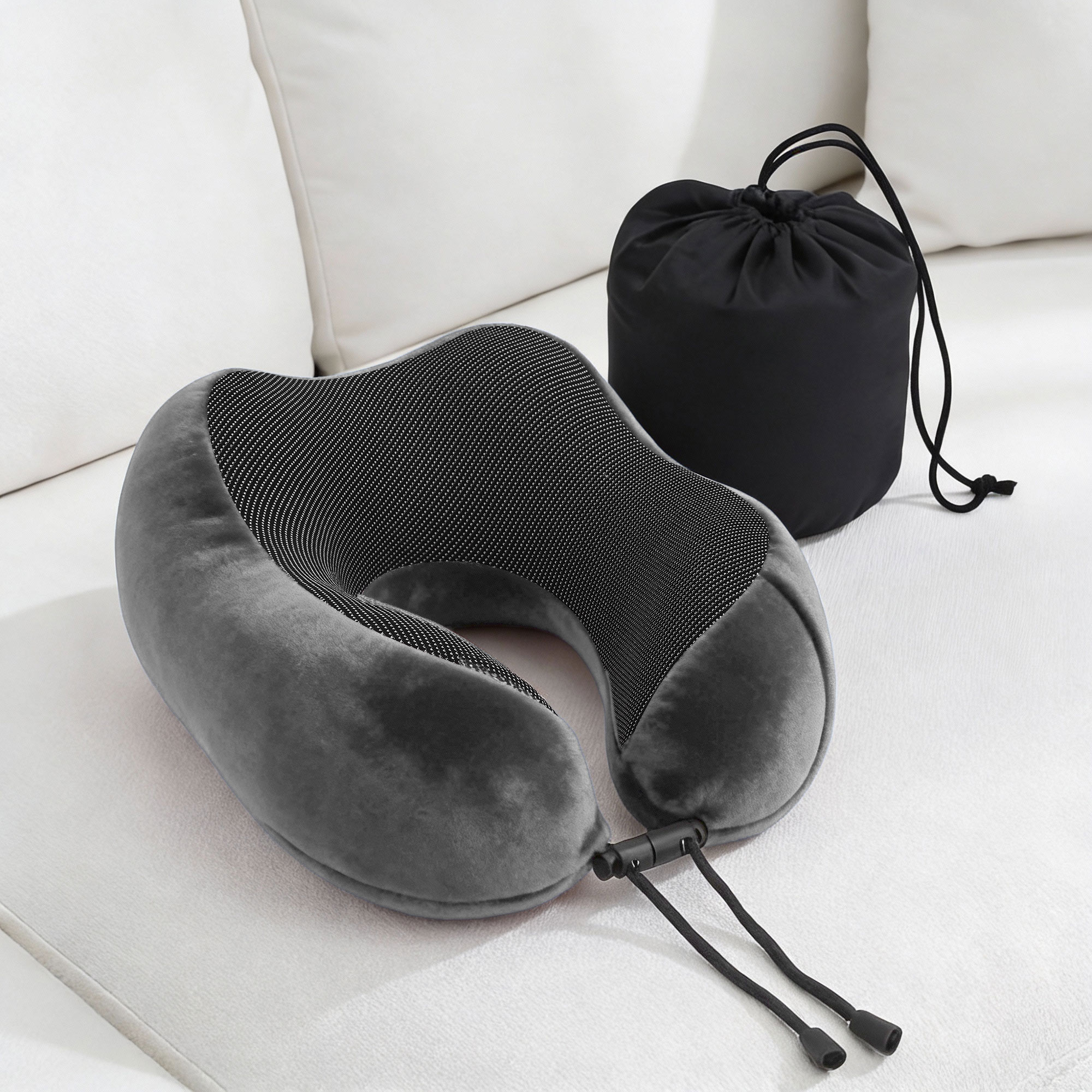Wanderlite Travel Pillow for Airplanes Memory Foam Neck Pillows for Traveling