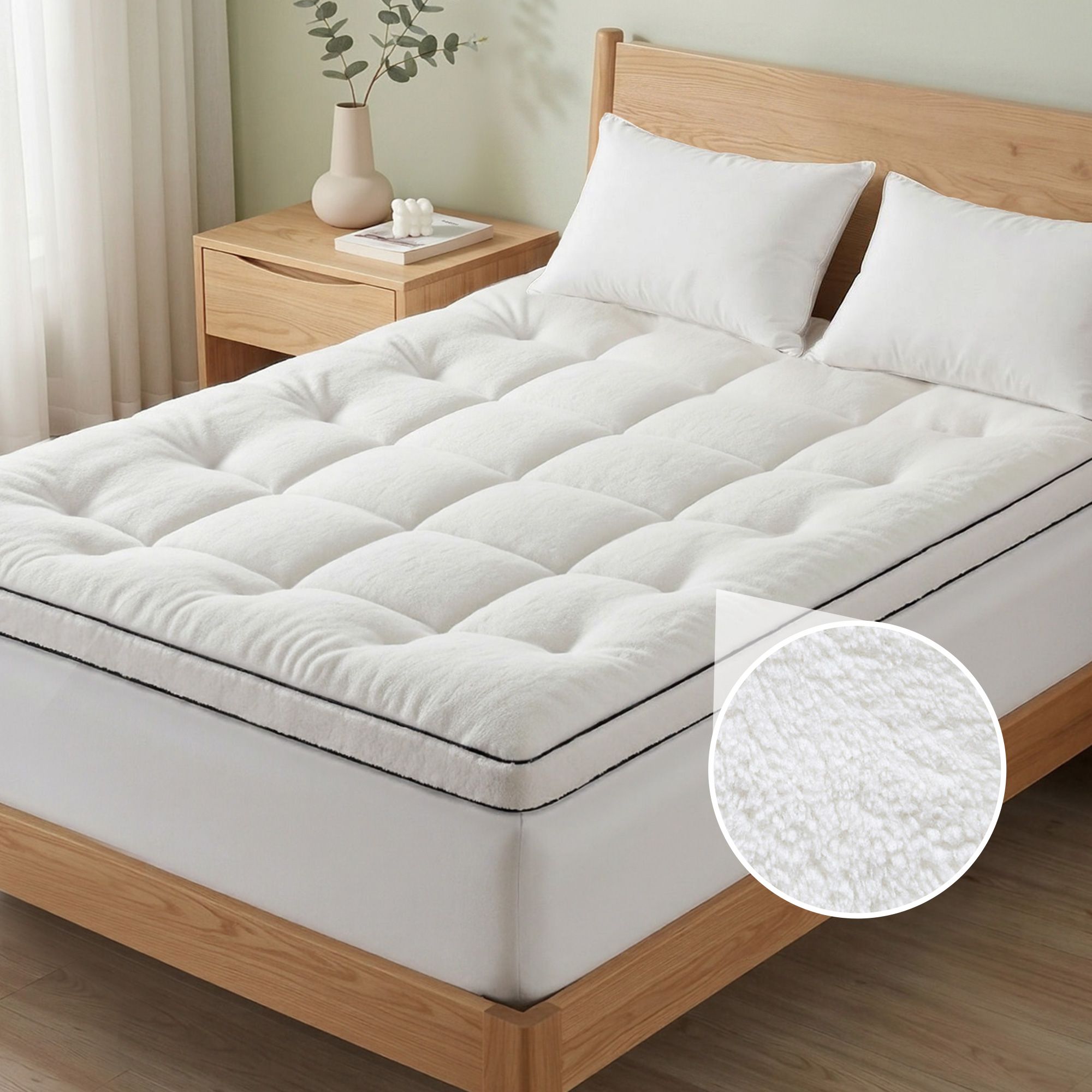 Giselle Bedding Double Mattress Topper 5cm Coral Fleece Giselle Bedding Double Mattress Topper 5cm Coral Fleece