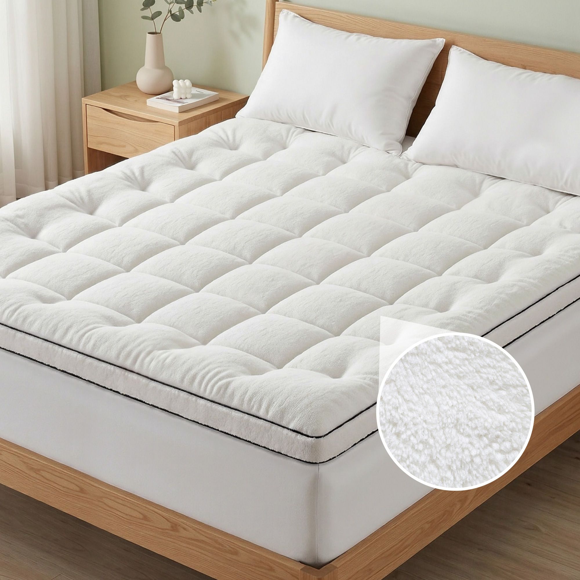Giselle Bedding King Mattress Topper 5cm Coral Fleece Giselle Bedding King Mattress Topper 5cm Coral Fleece