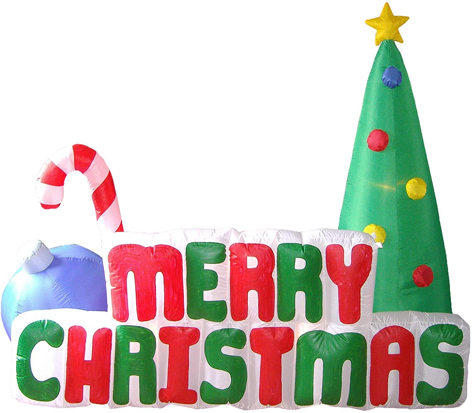 Samland 180CM INFLATABLE MERRY CHRISTMAS TREE WITH LIGHT