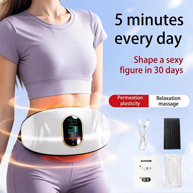 Portable multi-functional abdominal and leg massager, USB-powered rechargeable lithium battery, 36V voltage, 5 minutes daily, shaping, core strengthening, slimming waist, postpartum recovery, ideal gift for women.
