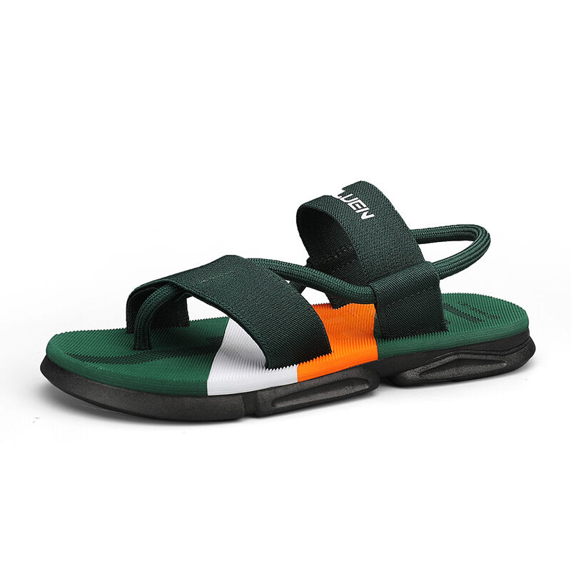 Men's 3-Color Convertible Sandals & Slippers, Outdoor Non-Slip EVA Thick-Sole Beach Shoes for Dual Wear(green-44)