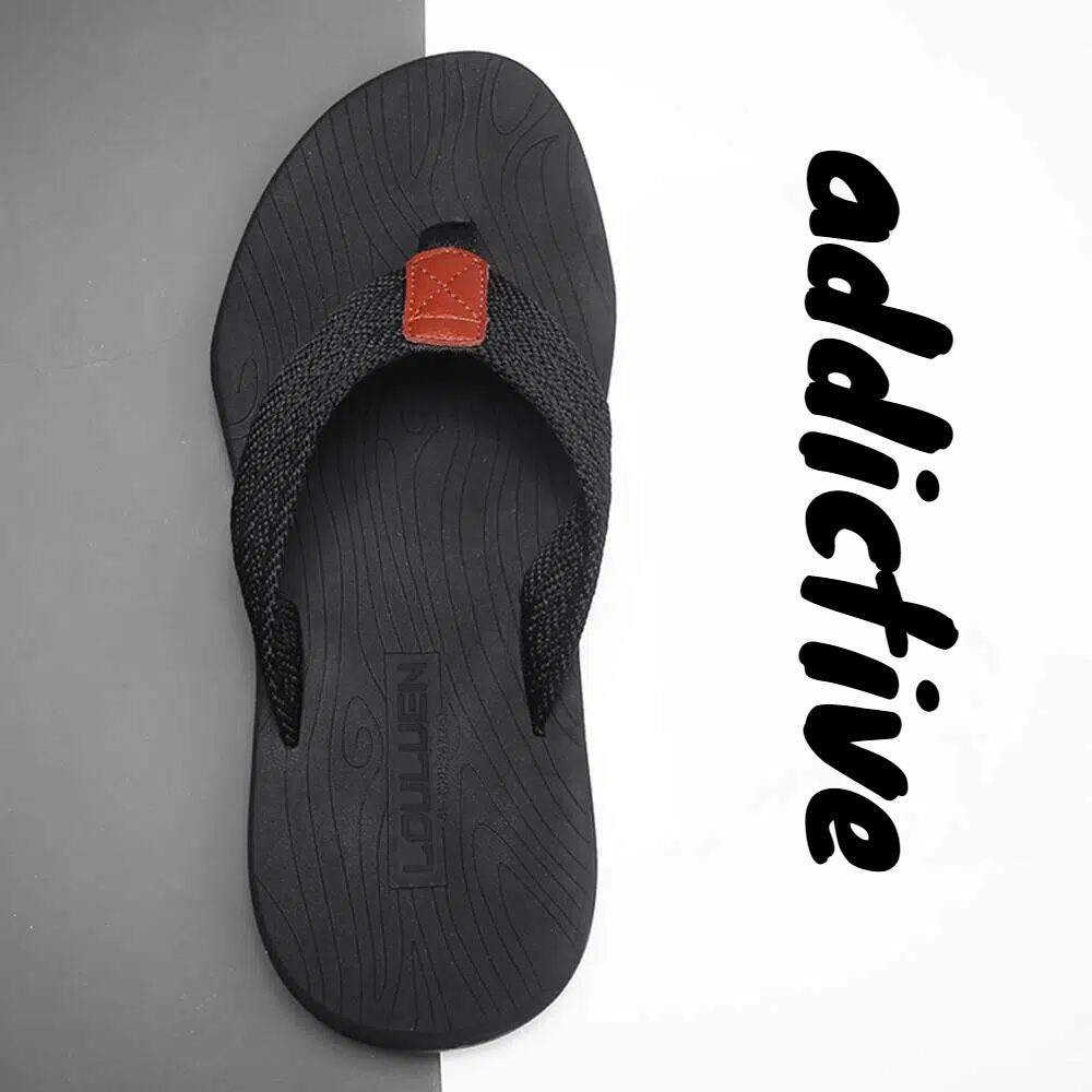 Men's Outdoor Non-Slip Flip Flops, 6 Colors EVA Lightweight Thick-Sole Beach Sandals for Casual & Sports(black-44)