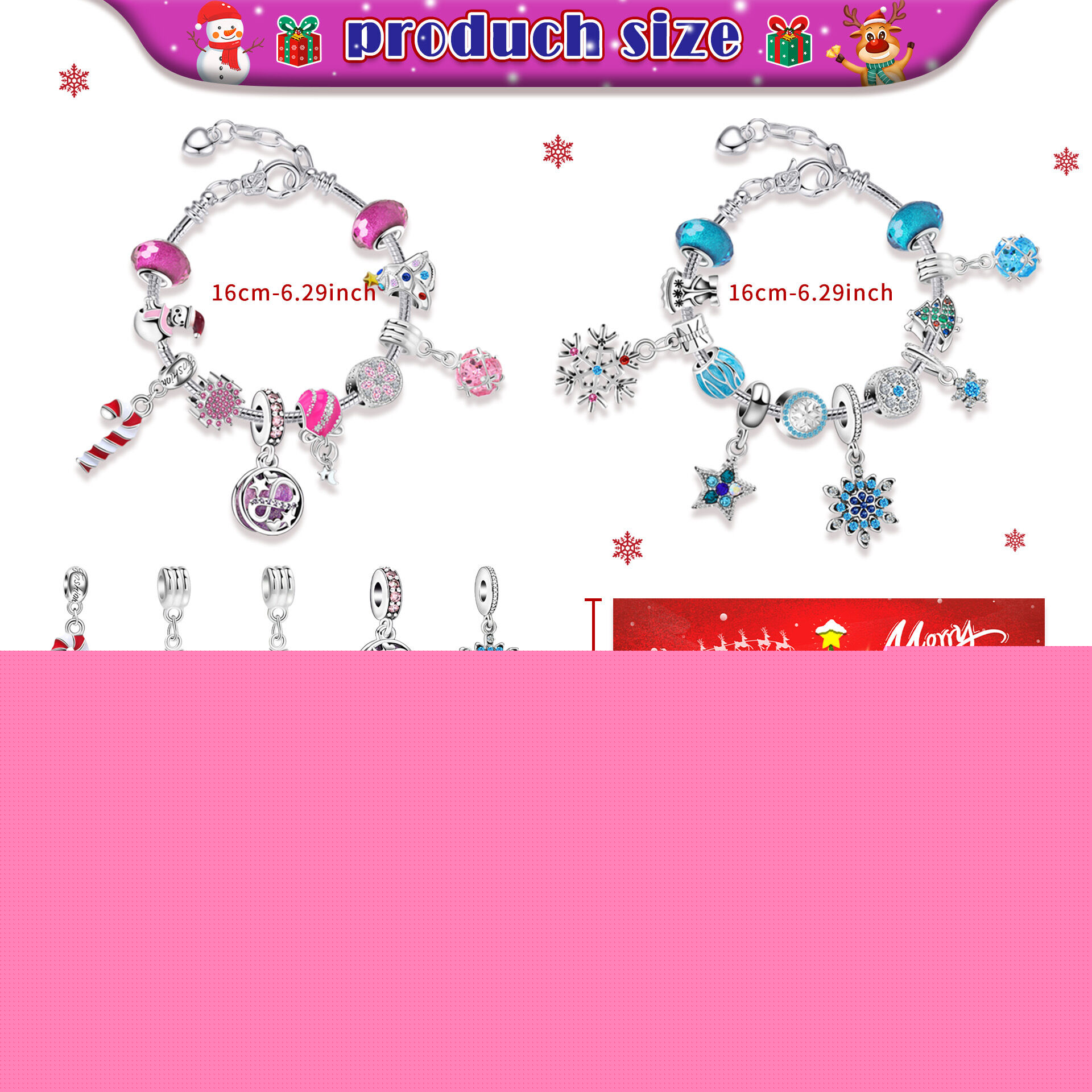 Christmas DIY Jewelry & Craft Advent Calendar(M-27,20*17*1.3cm)