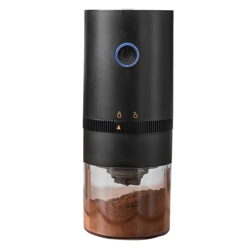 Portable USB C Rechargeable Coffee Grinder Mill Black
