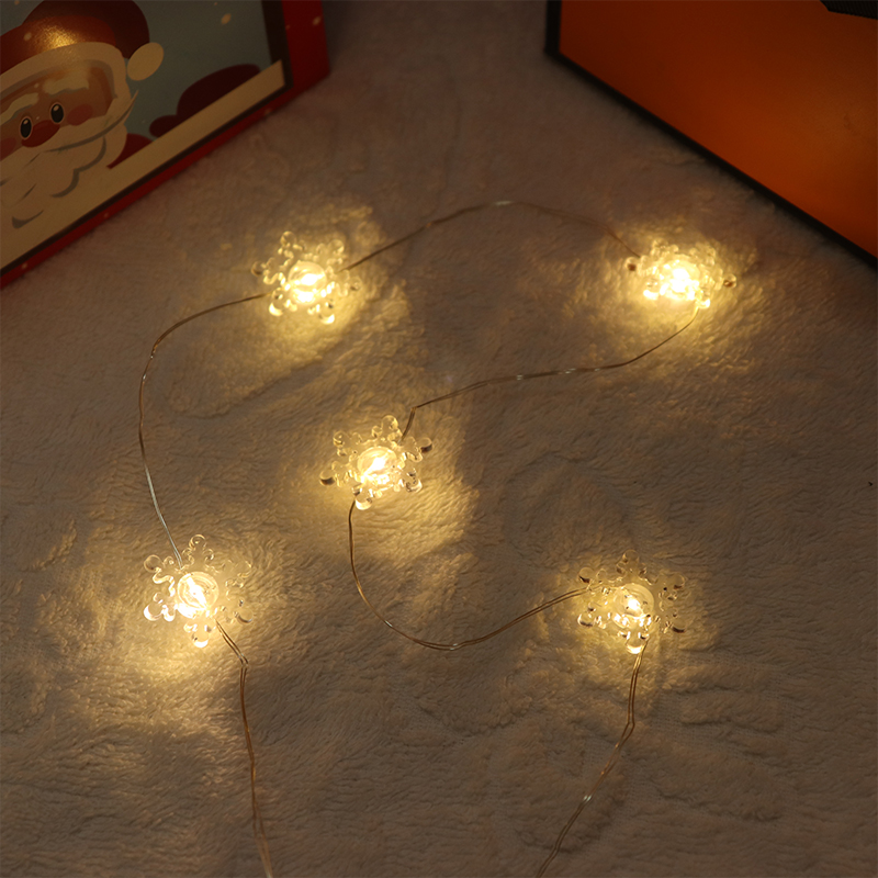 2m 20-LED Christmas Snowflake String Lights
