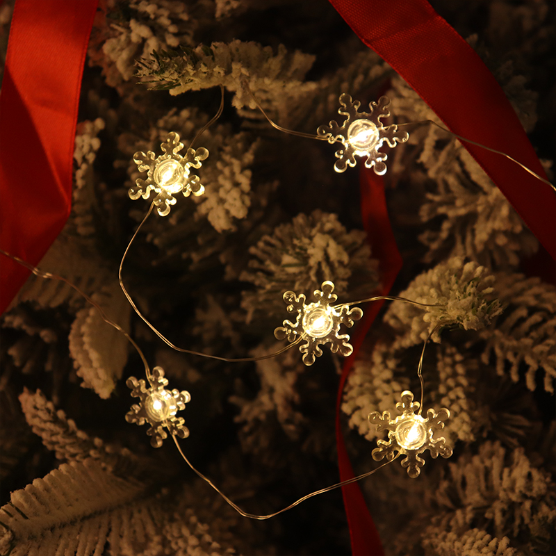 2m 20-LED Christmas Snowflake String Lights
