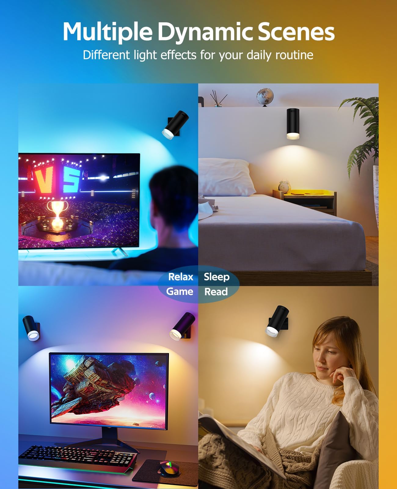 Battery Operated Wall Lights 2 Pack Rechargeable Wall Lights Indoor Touch Dimmable with Remote Control