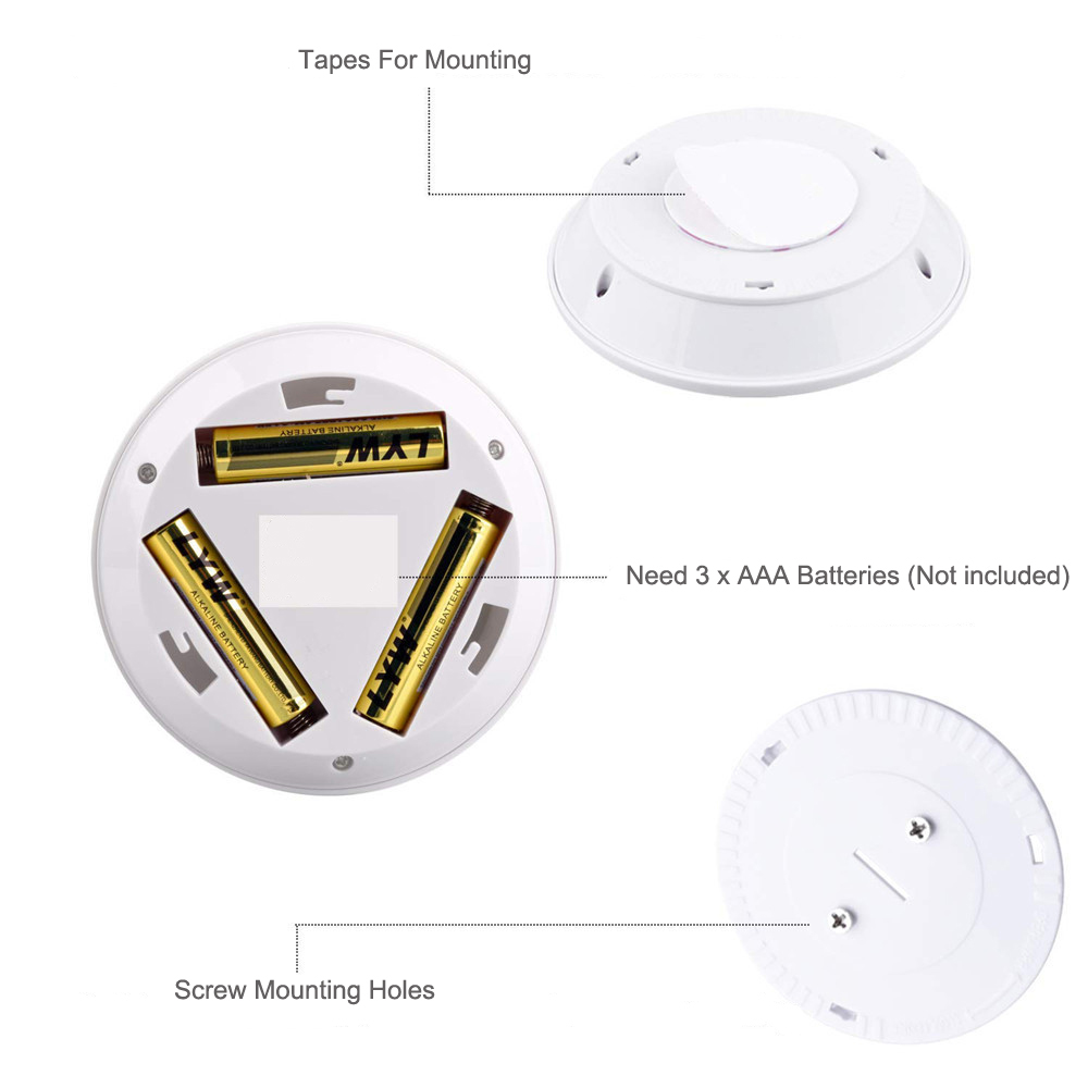 6 LED Light Set with Remote - Cool White for Cabinets & Displays