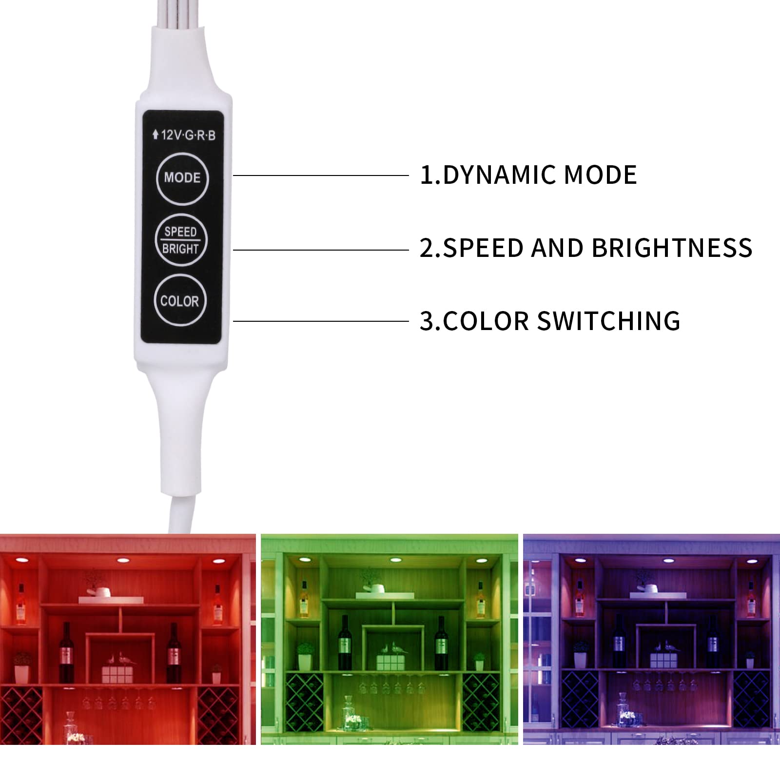 RGB Single LED Kitchen Under Cabinet Puck Light