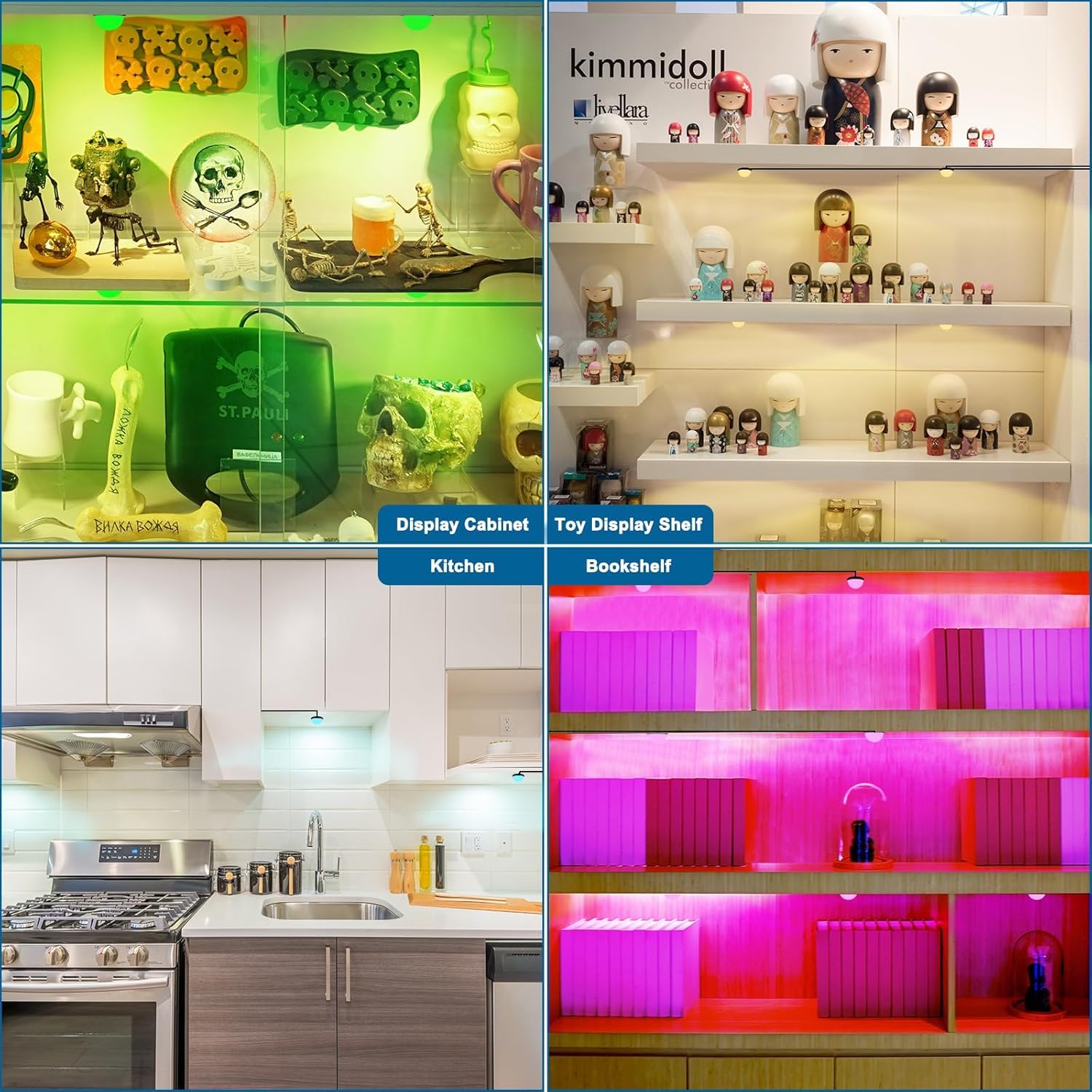 RGB Single LED Kitchen Under Cabinet Puck Light
