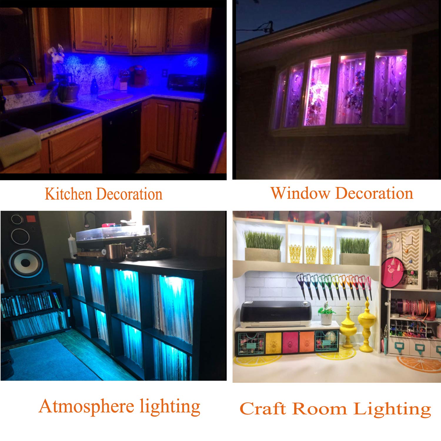 RGB Color Changing LED Under Cabinet Lighting Kit 4 Packs Aluminum Slim Cabinet LED Puck Lights for Kitchen Counter Wardrobe Counter Furniture Shelf Ambiance Christmas Xmas Decoration Lighting