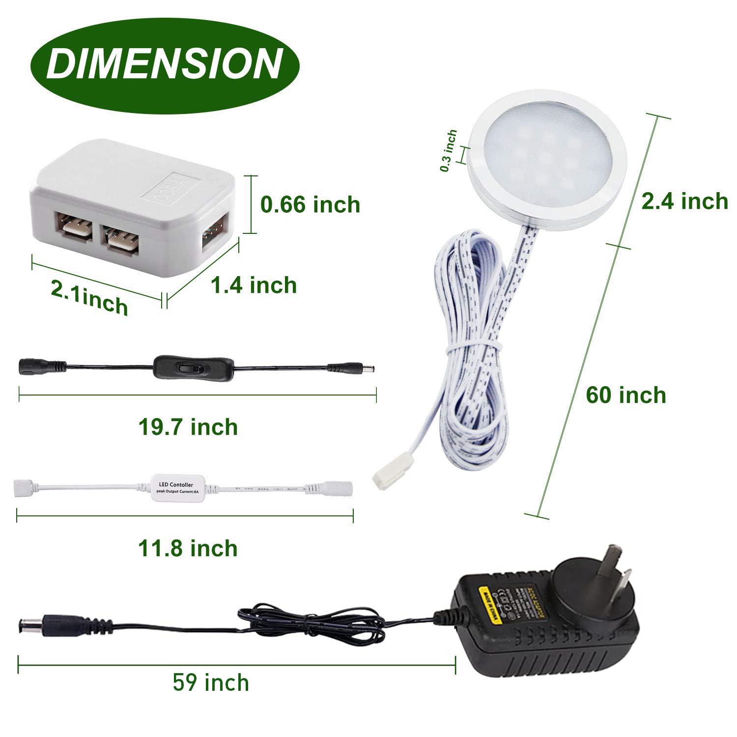 RGB Color Changing LED Under Cabinet Lighting Kit