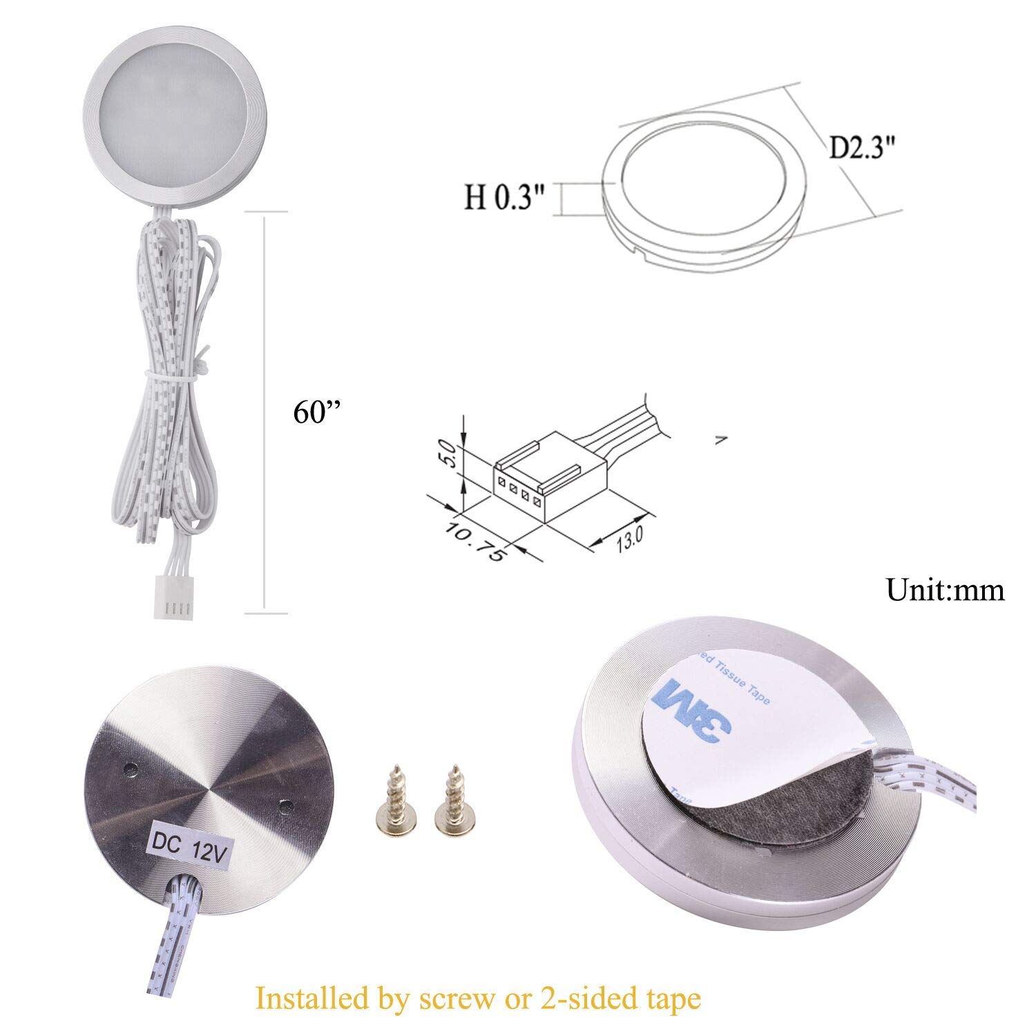RGB Color Changing LED Under Cabinet Lighting Kit