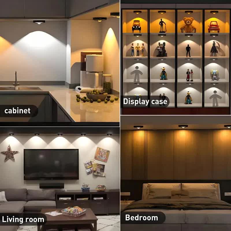 3 Lights LED Rechargeable Slim Cabinet Light