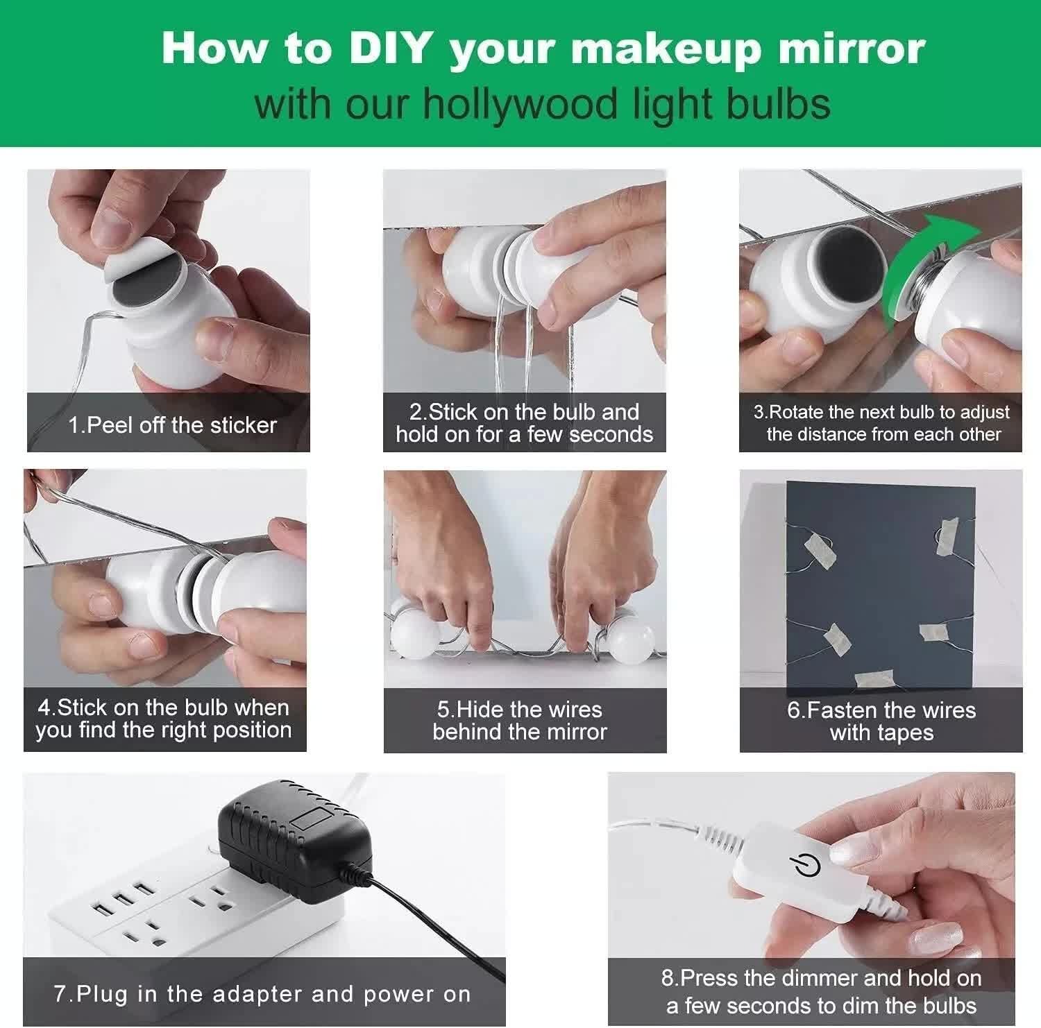 Hollywood LED Vanity Mirror Lights Kit