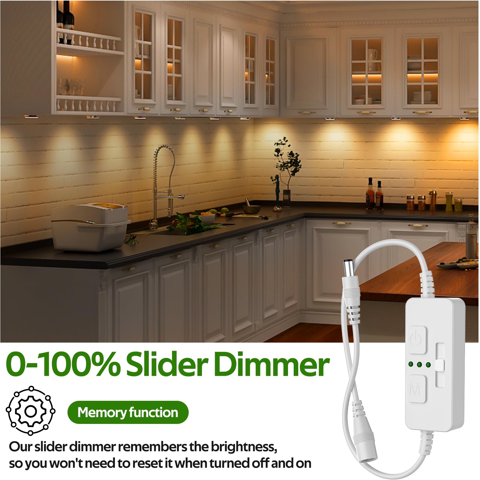 Single Color Slider Dimmer with Timer - PWM 1pc DC 5V/12V/24V LED Controller