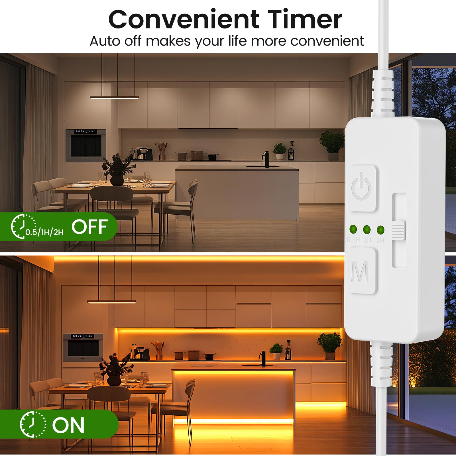 Single Color Slider Dimmer with Timer - PWM 1pc DC 5V/12V/24V LED Controller
