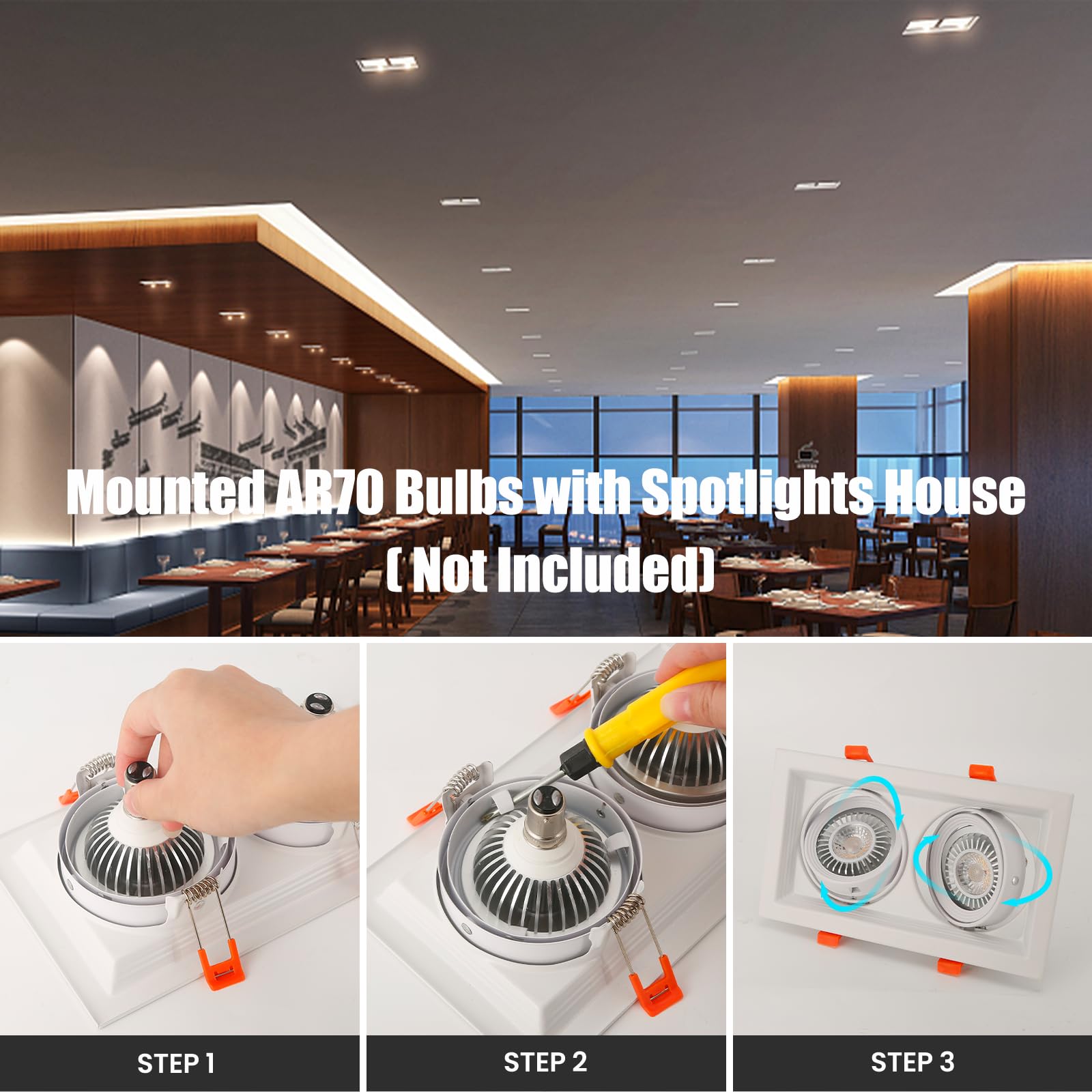 AR70 LED Light Bulb BA15D B15 Base