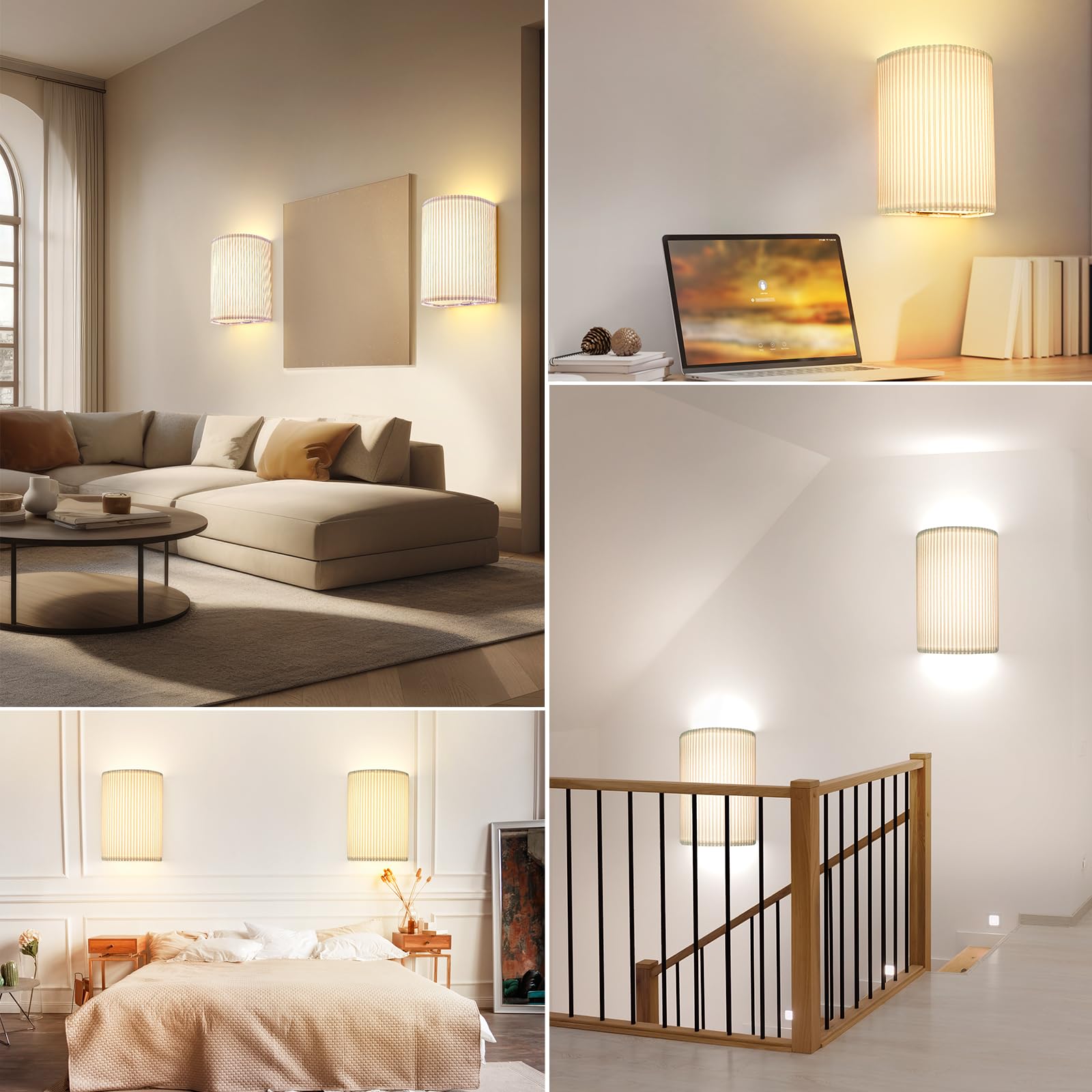 Battery Operated Wall Sconces Set of 2