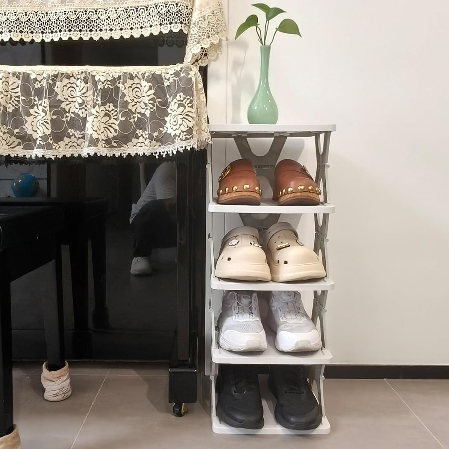 5 Tier Foldable Vertical Shoe Rack 5 Tier Foldable Vertical Shoe Rack