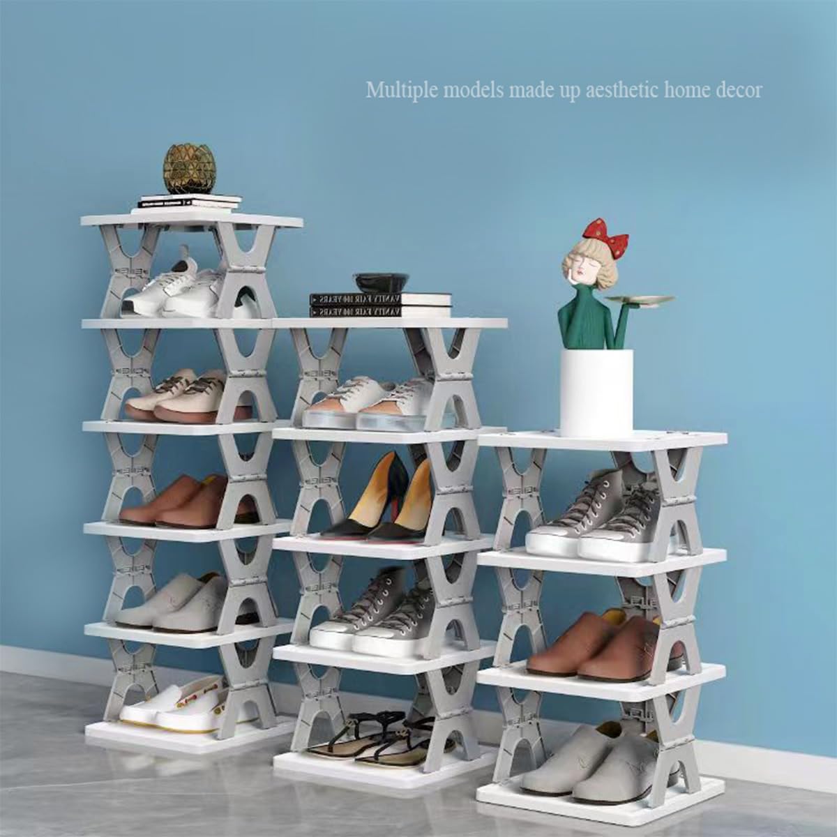 5 Tier Foldable Vertical Shoe Rack