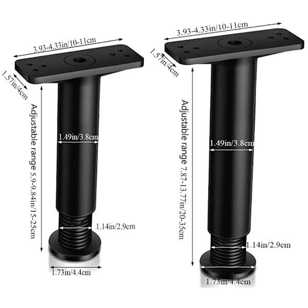 Bed Frame Support Furniture Legs 15-25cm
