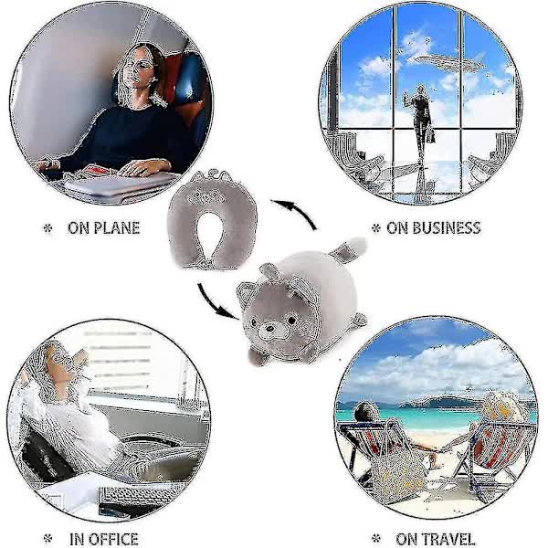 Children%27s Travel Pillow 2 in 1 Convertible Neck Pillow for Kids Airplane Car Travel