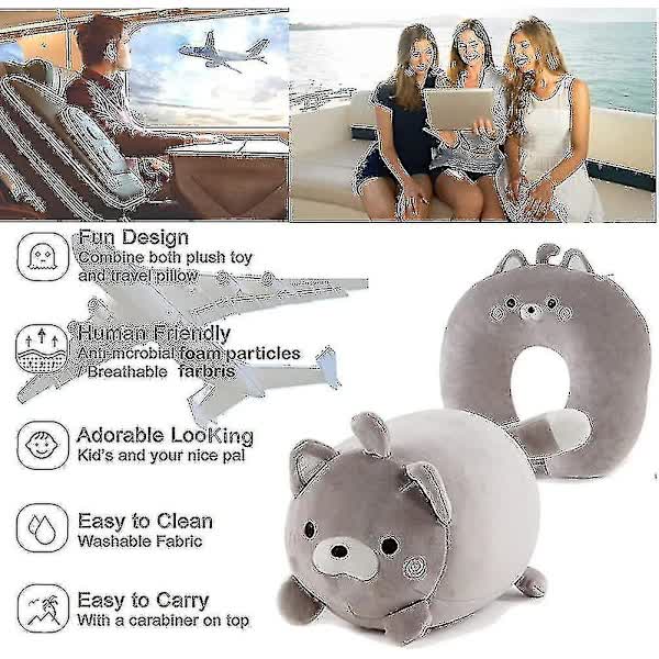 Children%27s Travel Pillow 2 in 1 Convertible Neck Pillow for Kids Airplane Car Travel
