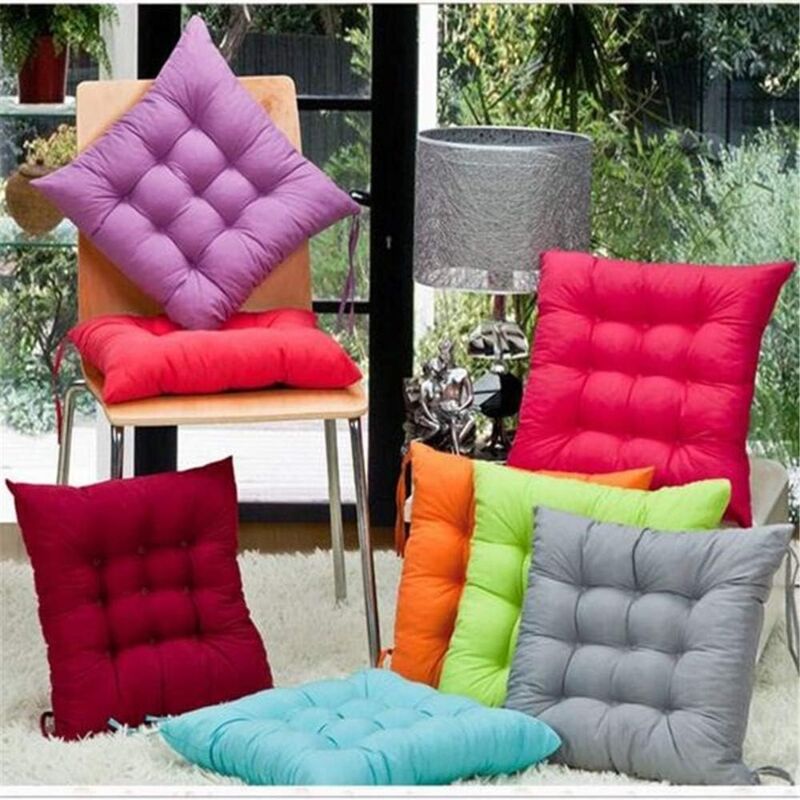 Square Chair Cushions 40x40 Quilted Carpet Home Decor Colorful Comfortable Indoor Outdoor Gray