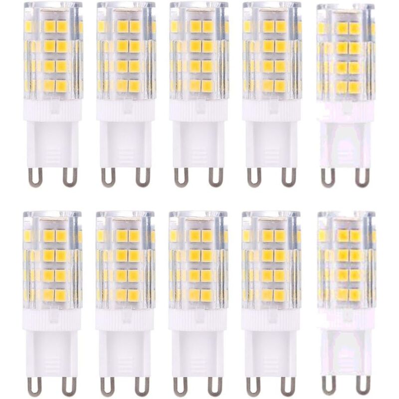 G9 LED Bulbs 10-Pack Warm White 3000K 5W Equivalent to 40W Halogen Bulbs 420 Lumen Non-Dimmable G9 LED Bulbs 10-Pack Warm White 3000K 5W Equivalent to 40W Halogen Bulbs 420 Lumen Non-Dimmable